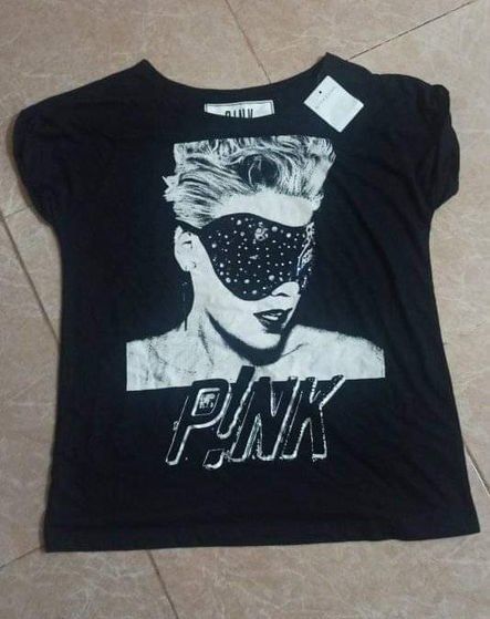 image of Giordano X Pink in Black, Women's (Size Medium)