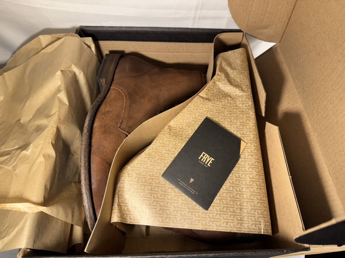 Frye FRYE Tyler Flex Lace Up Boots Brown Suede Size US 12 / EU 45 - 6 Thumbnail
