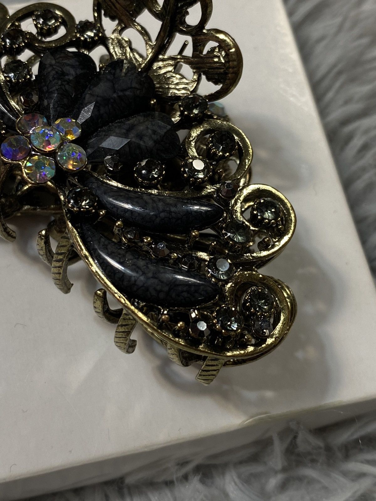 Vintage Vintage Ornate Hair Clip with Crystals | Japanese Brand Size ONE SIZE - 3 Thumbnail