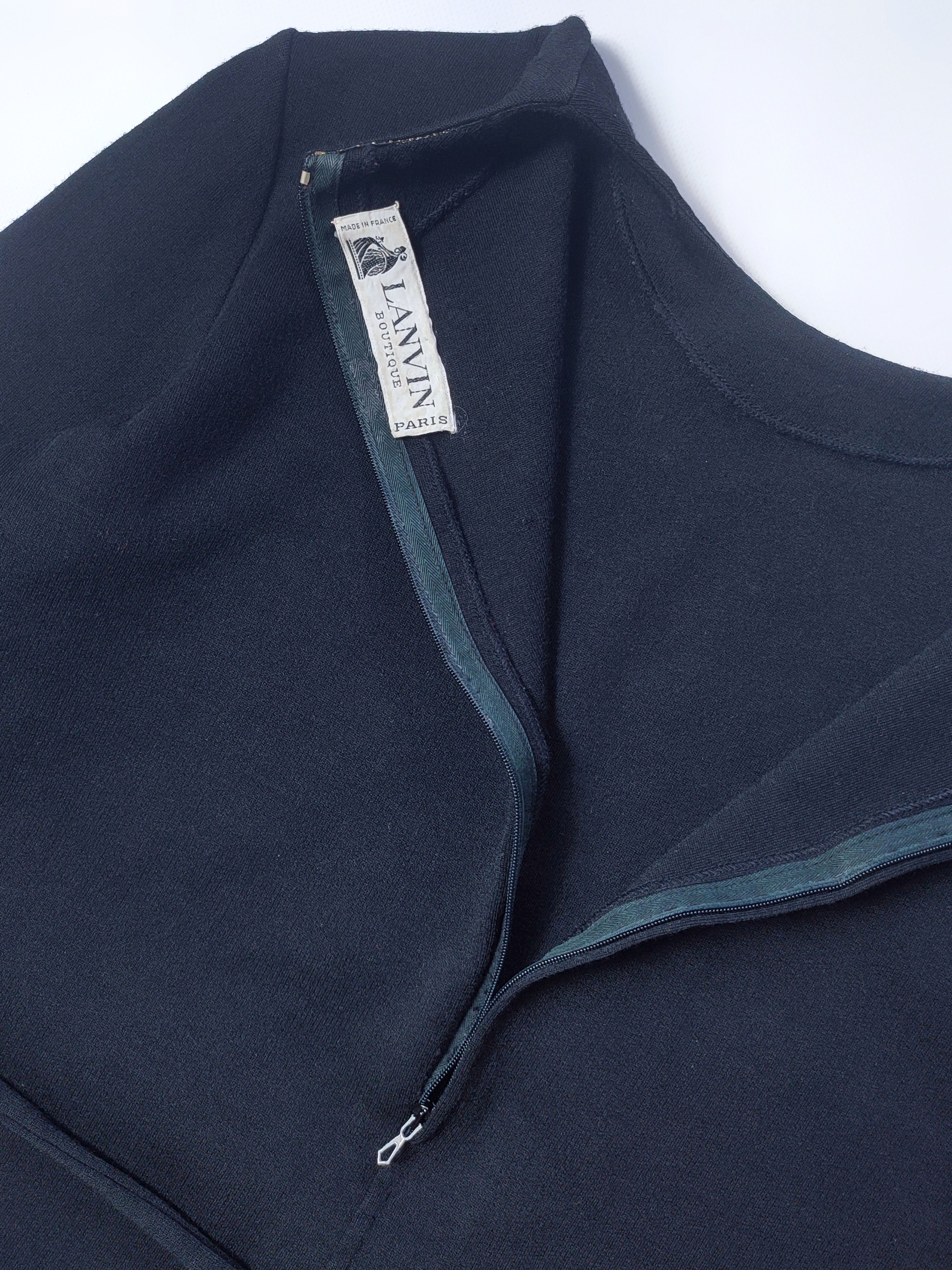 Lanvin Lanvin Vintage 80's Velour Wool Dress Size M / US 6-8 / IT 42-44 - 8 Thumbnail