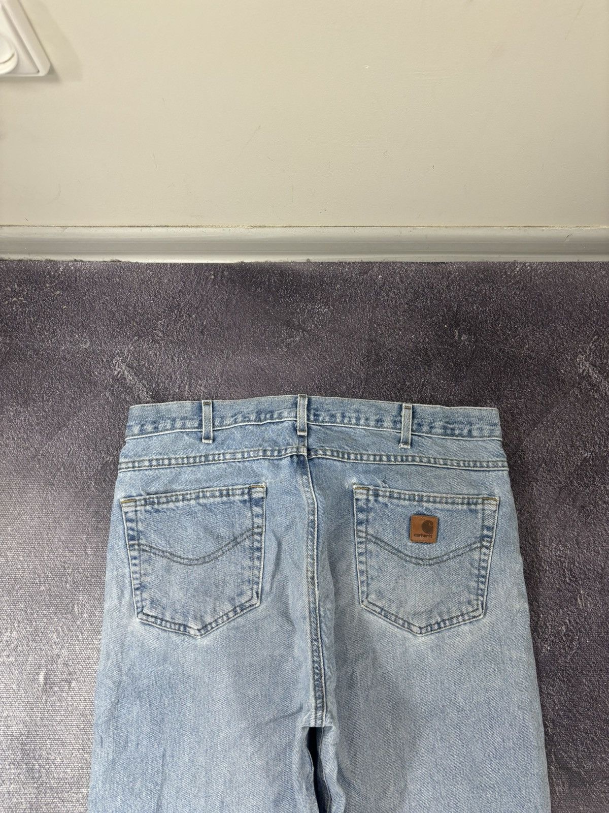 Carhartt Vintage Carhartt Relaxed Fit Faded Light Blue Denim Jeans Size US 36 / EU 52 - 7 Thumbnail