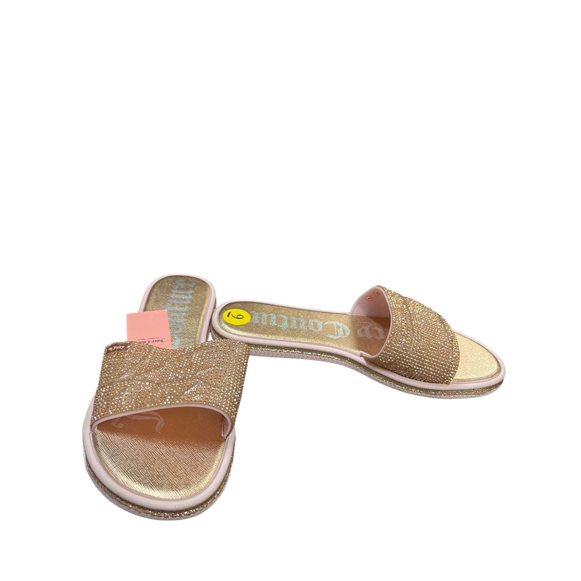 Juicy Couture Juicy Couture wms gold crystal sparkly sandals shoes sz 9 SK Size US 9 / IT 39 - 1 Thumbnail