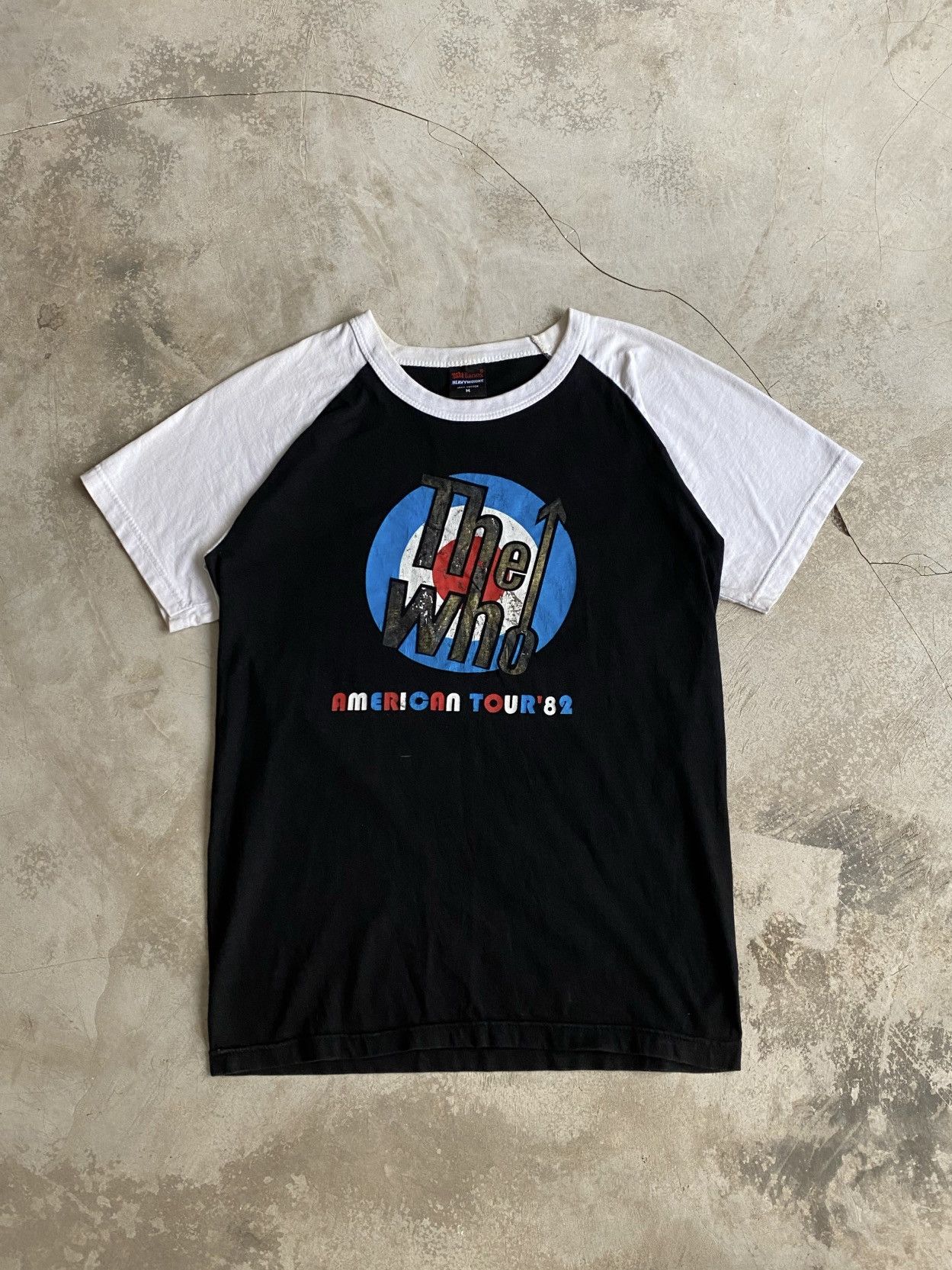 The Who American Tour ‘82 two tone tee black white