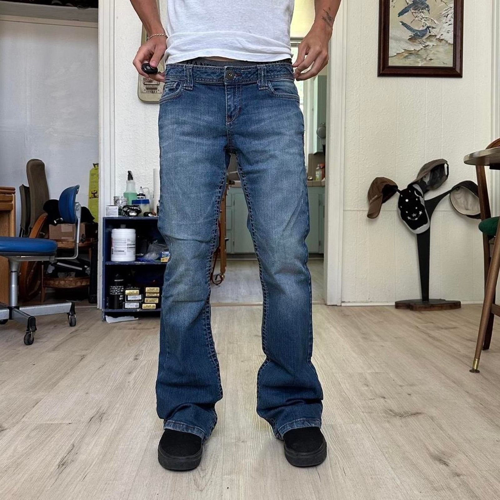 Aeropostale × Vintage Vintage Y2K 00s Aeropostale Bootcut Flare Denim Jeans Pants Size 32" / US 10 / IT 46 - 1 Thumbnail