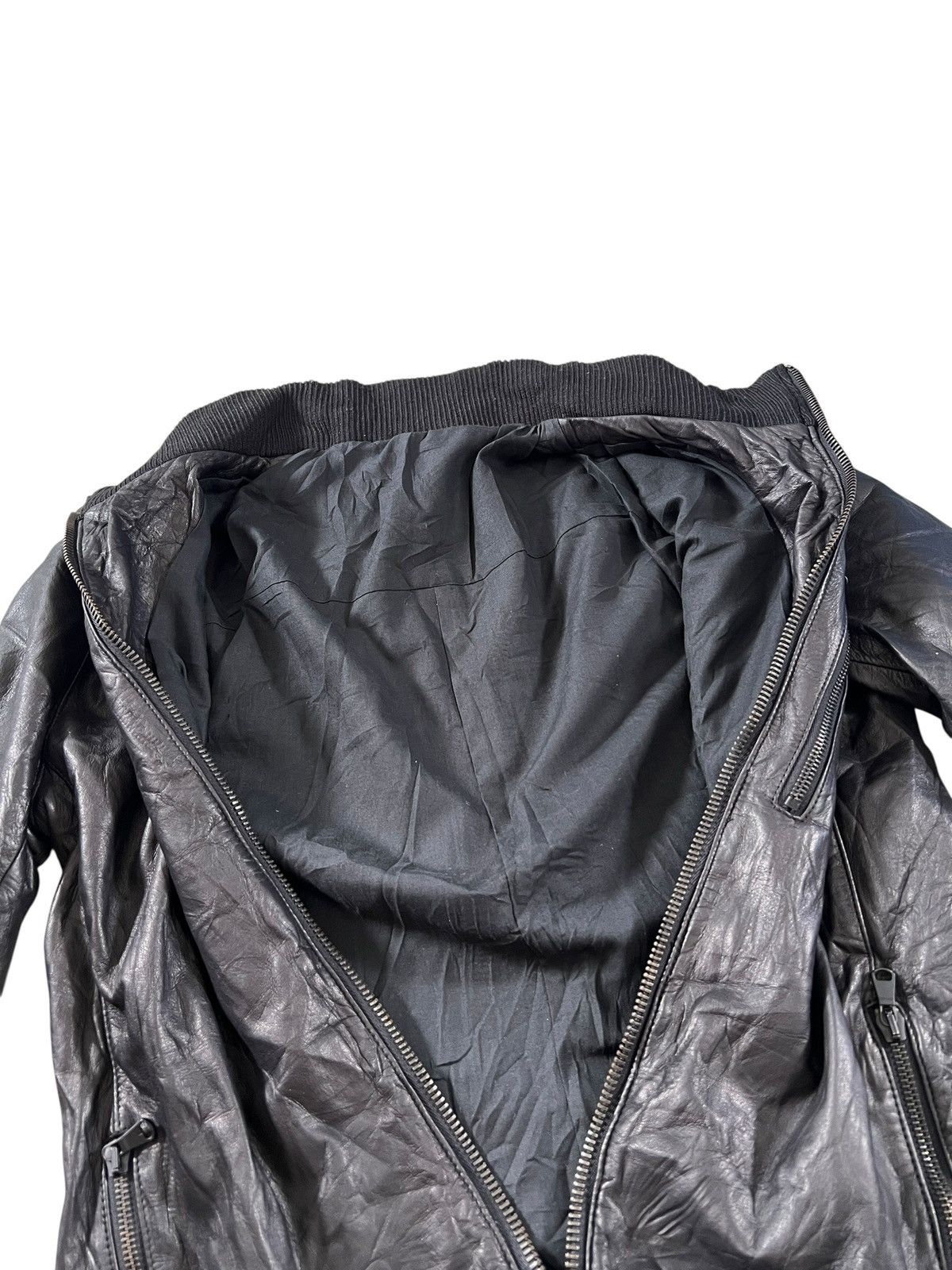 Japanese Brand Unknown Leather Riders Jacket Raccagni Zippers Rick Owens Size US S / EU 44-46 / 1 - 12 Thumbnail