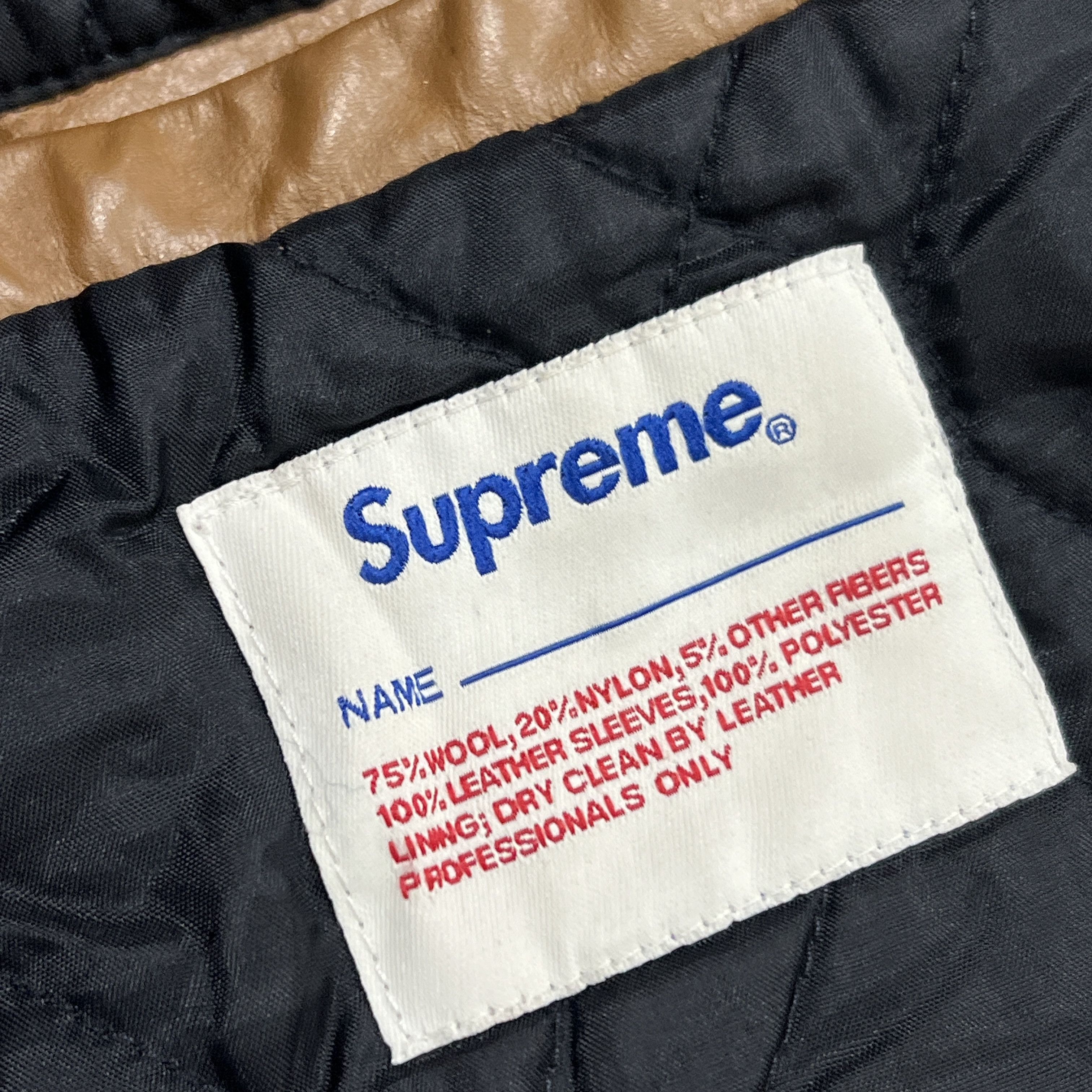 Supreme Supreme AW07 In God We Trust Varsity Jacket Navy Brown Size US M / EU 48-50 / 2 - 10 Thumbnail