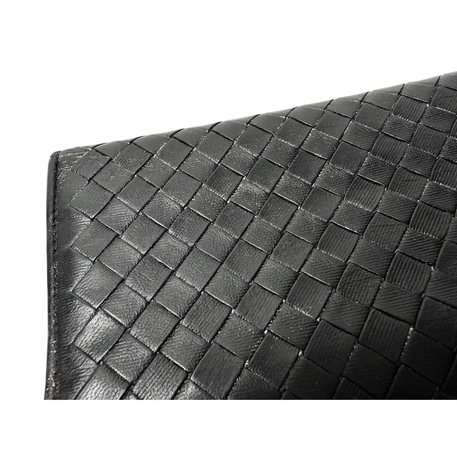 Bottega Veneta Bottega Veneta Intrecciato Woven Black Leather Long Wallet Size ONE SIZE - 13 Thumbnail