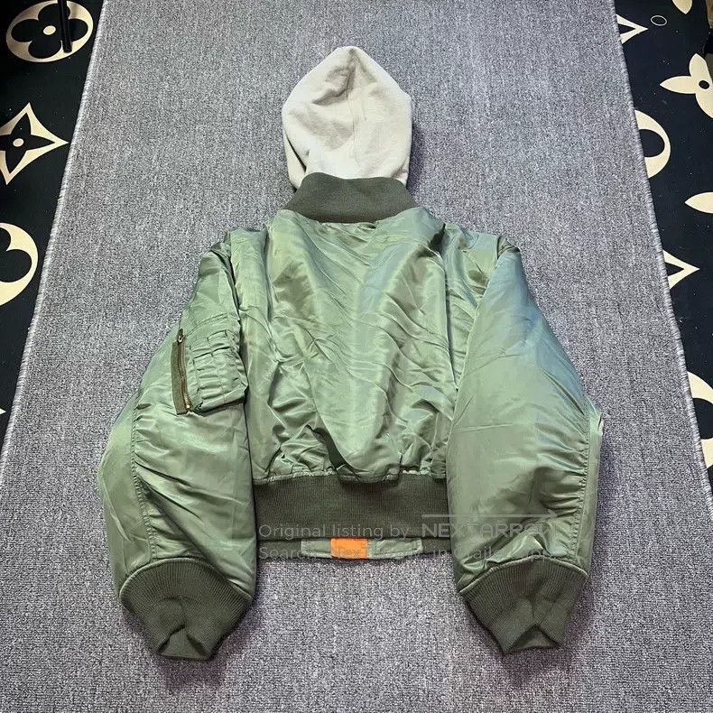 Vetements VETEMENTS Baseball jacket hooded sweatshirt, military gree Size US M / EU 48-50 / 2 - 2 Thumbnail
