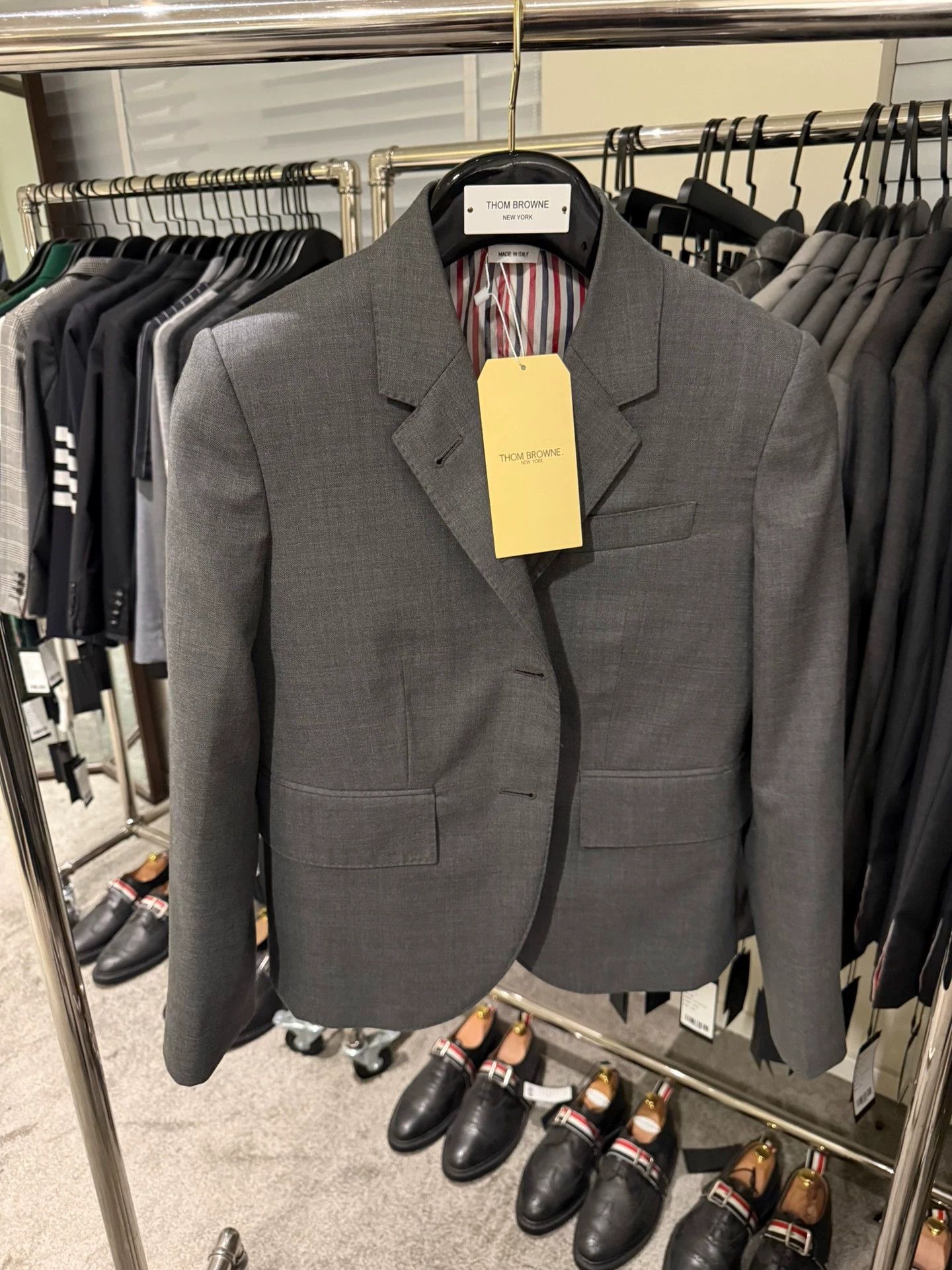 Thom Browne Thom Browne Women's Classic Mid Gray Wool Blazer Size40 Size S / US 4 / IT 40 - 1 Thumbnail