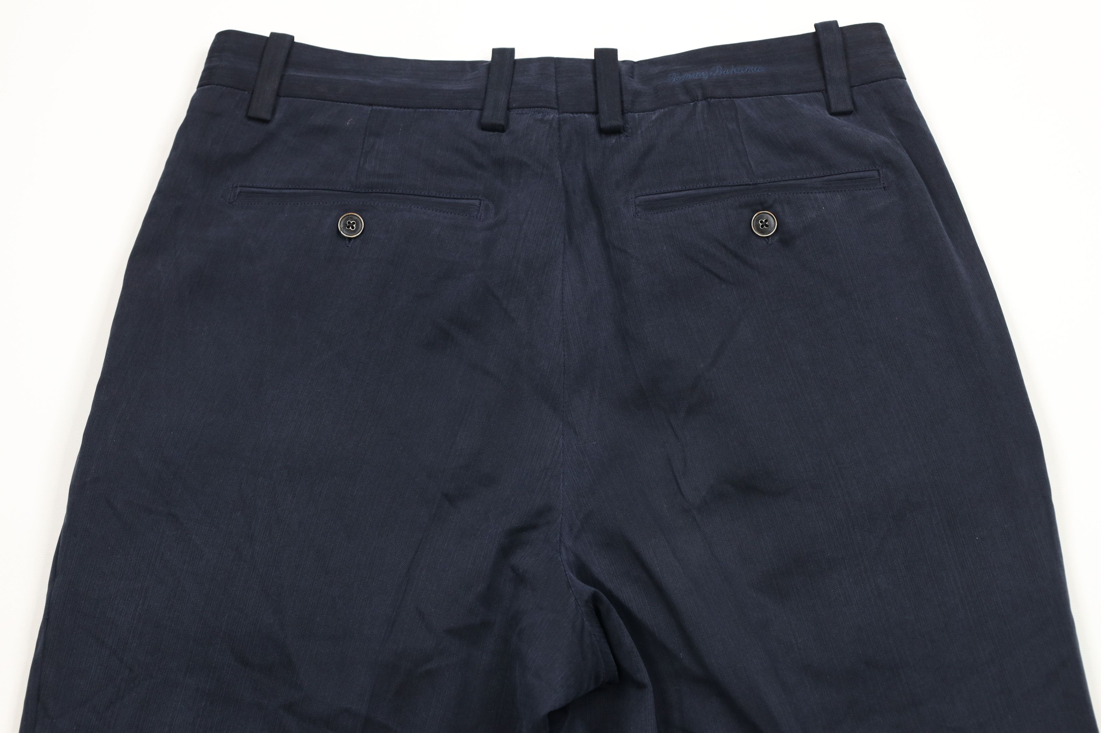 Tommy Bahama × Vintage Vintage Tommy Bahama Blend Wide Leg Chino Pants Navy Blue Size US 34 / EU 50 - 9 Thumbnail