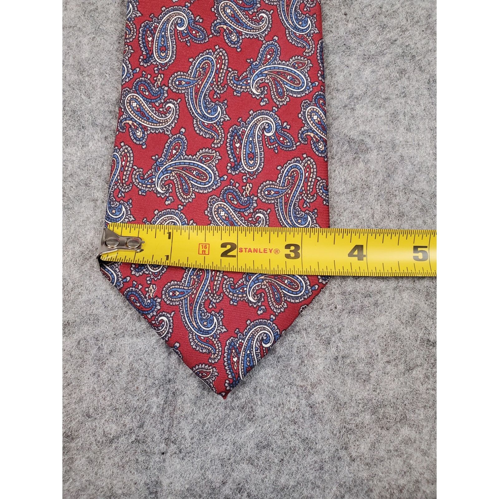 Other Vintage Men's Hathaway Red And Blue Silk Paisley Necktie Size ONE SIZE - 7 Thumbnail