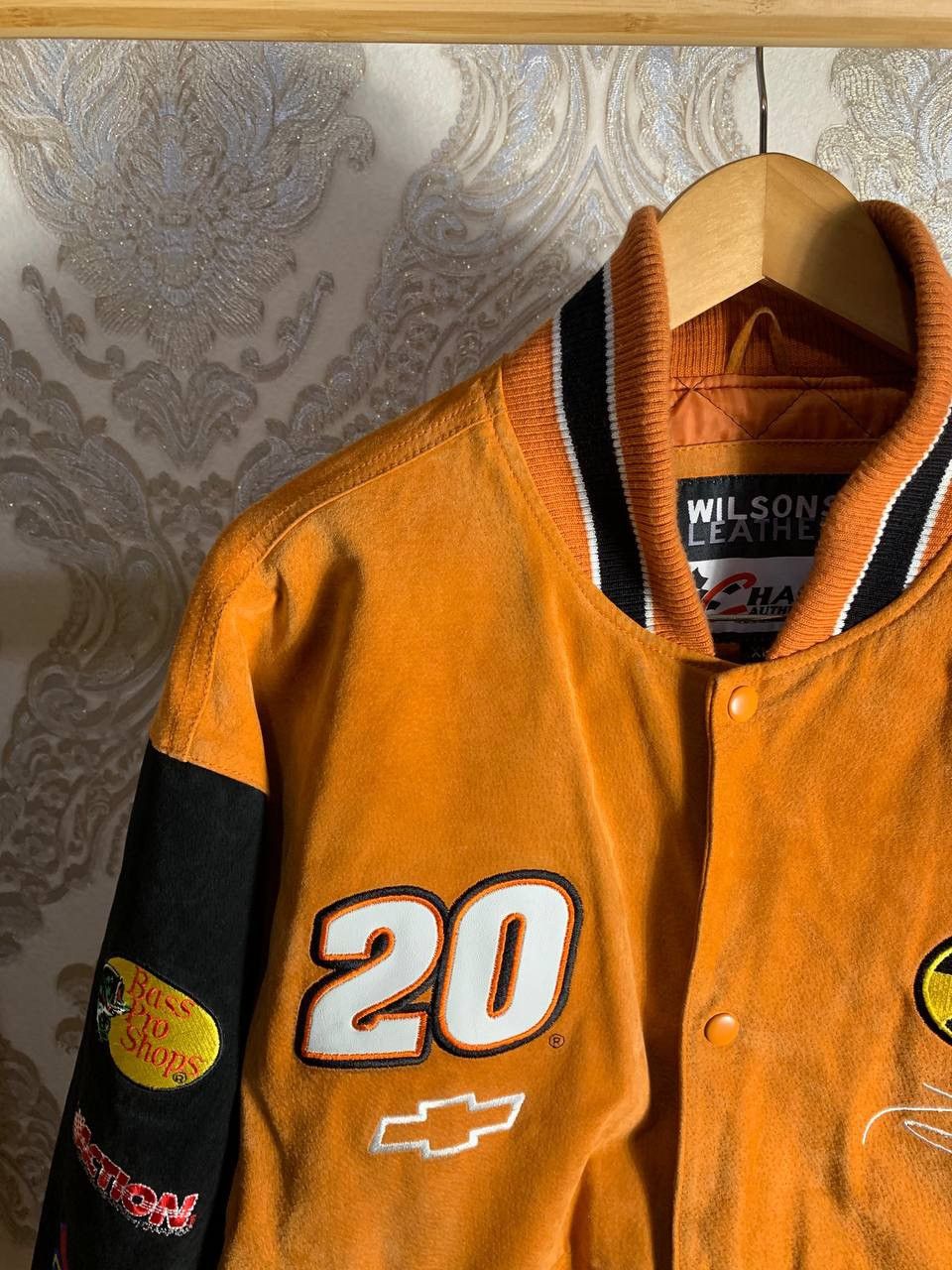 NASCAR × Vintage × Wilsons Leather VERY RARE WILSONS LEATHER BOMBER RACING THE HOME DEPOT 90s Size US XL / EU 56 / 4 - 4 Thumbnail