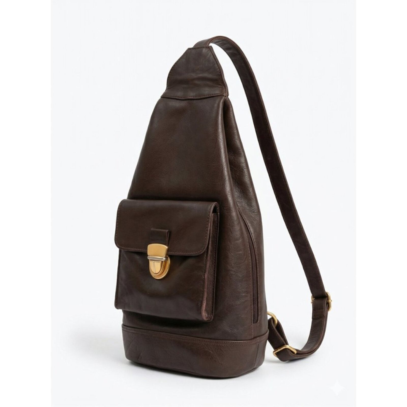 Lord & Taylor Vintage Lord & Taylor Brown Leather Crossbody Bag Size ONE SIZE - 2 Thumbnail