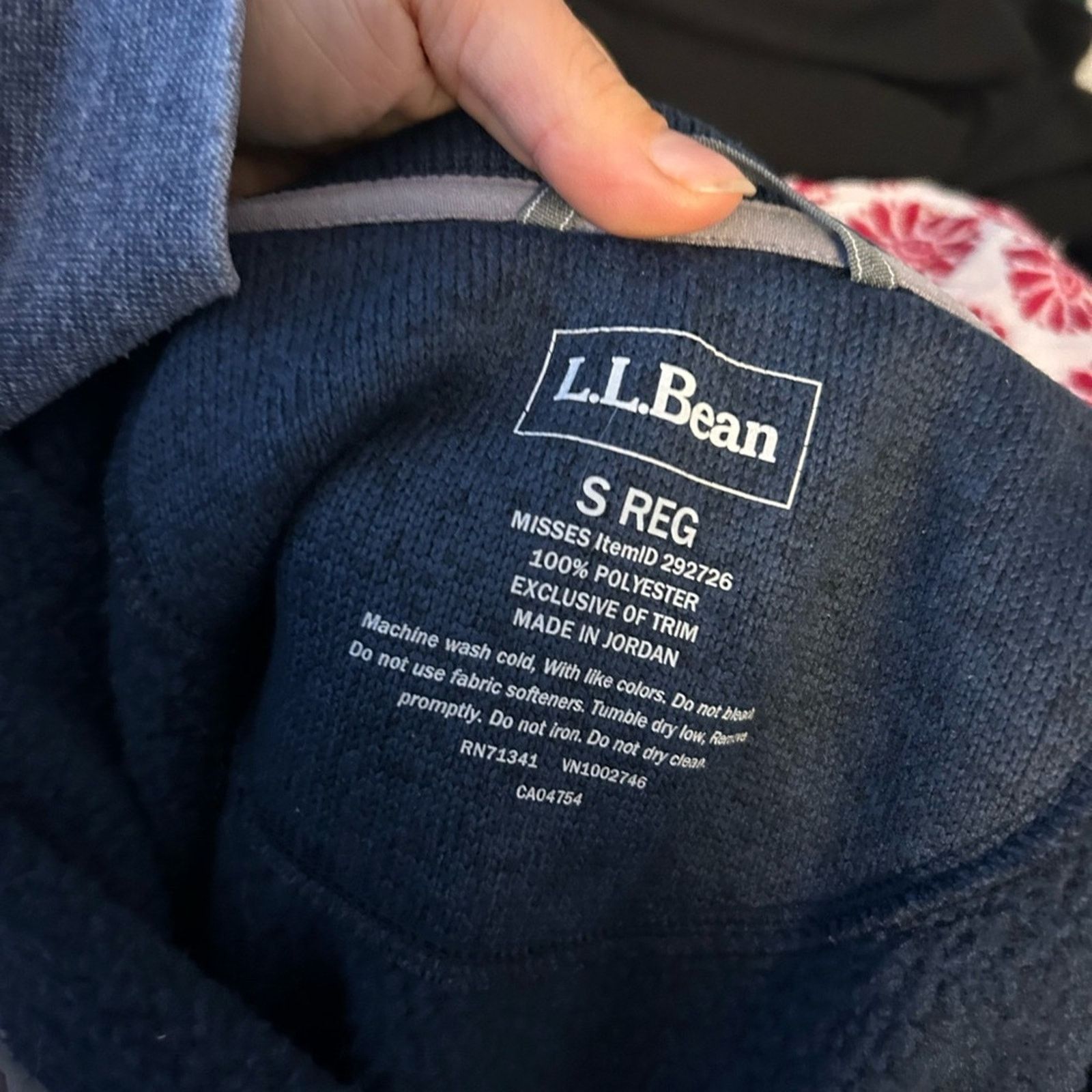 L.L. Bean LL Bean Navy Blue Quarter Snap Pullover Fleece Size S / US 4 / IT 40 - 3 Thumbnail