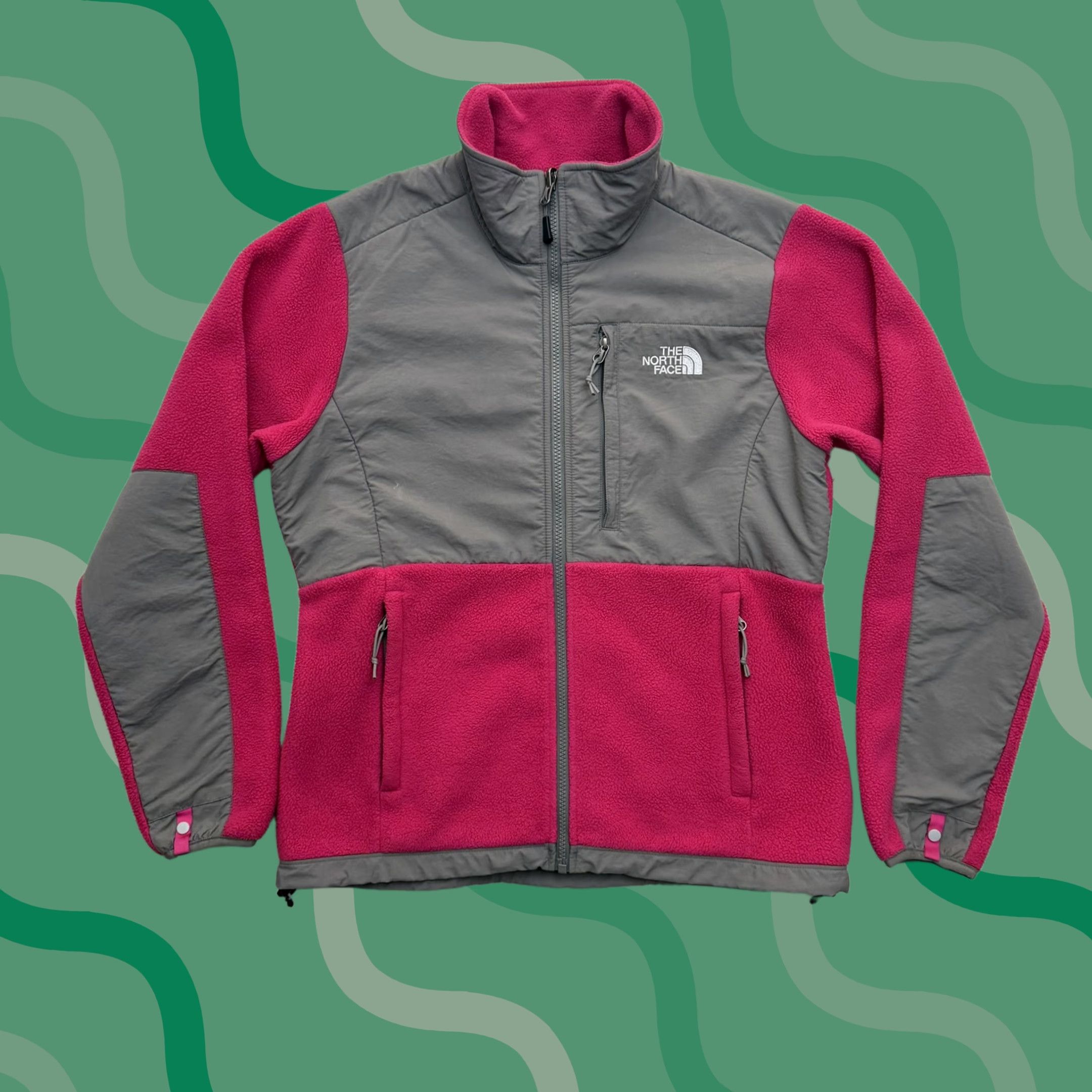 The North Face VINTAGE? No. The North Face Jacket Womens M Pink Gray Polartec Fleece Full Zip Denali Size M / US 6-8 / IT 42-44 - 1 Thumbnail