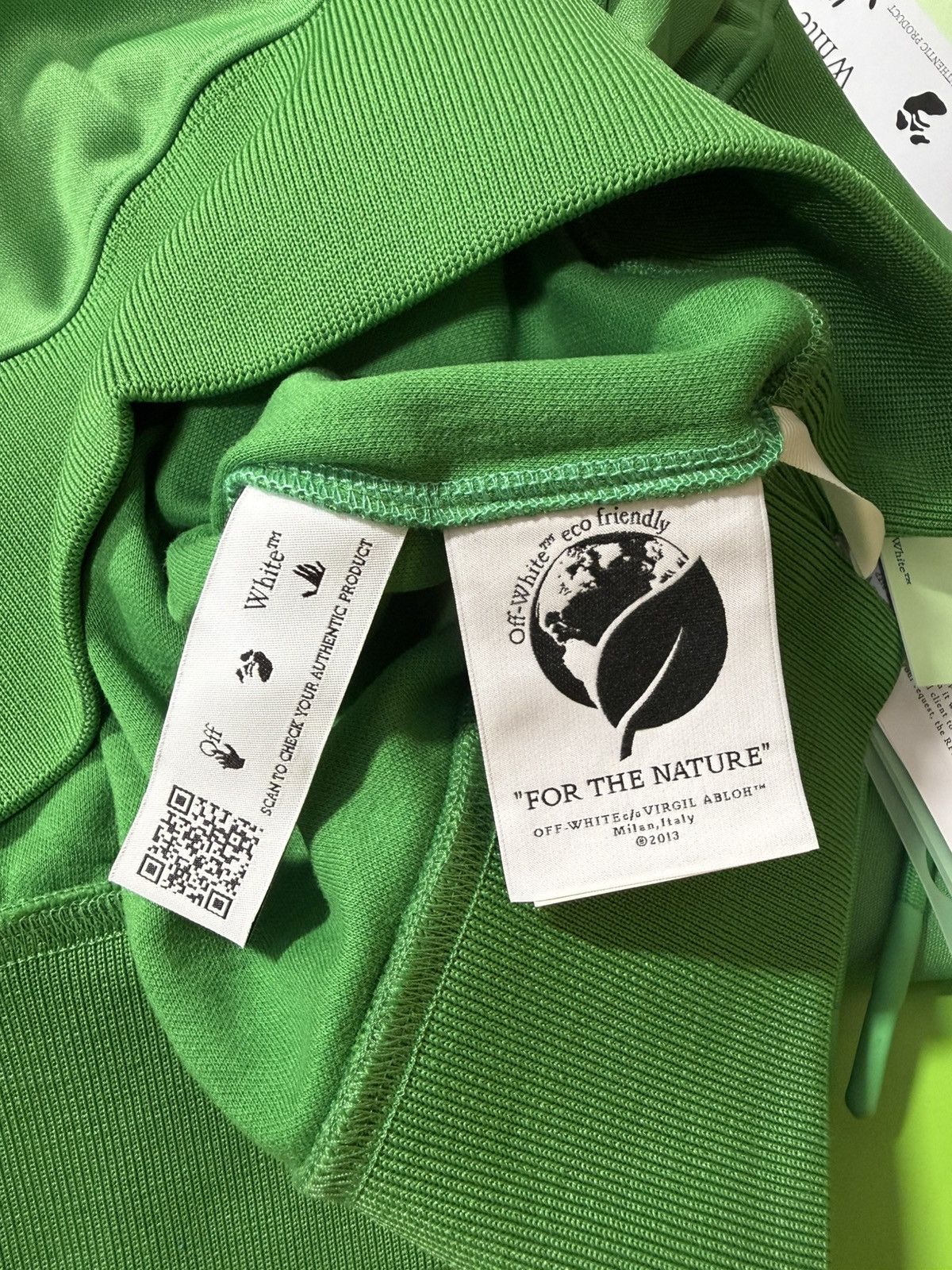 Off-White Off-White Hand Logo Hoodie Green Size US L / EU 52-54 / 3 - 8 Thumbnail