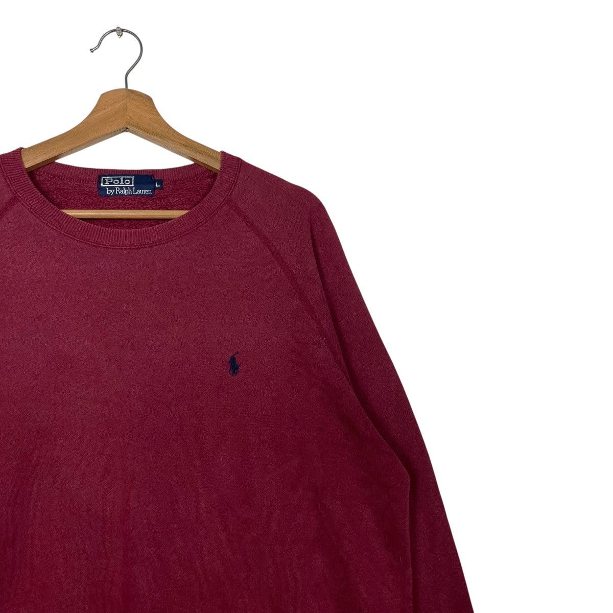 Polo Ralph Lauren Vtg Polo Ralph Lauren Red Crewneck Sweatshirt Size US L / EU 52-54 / 3 - 5 Thumbnail