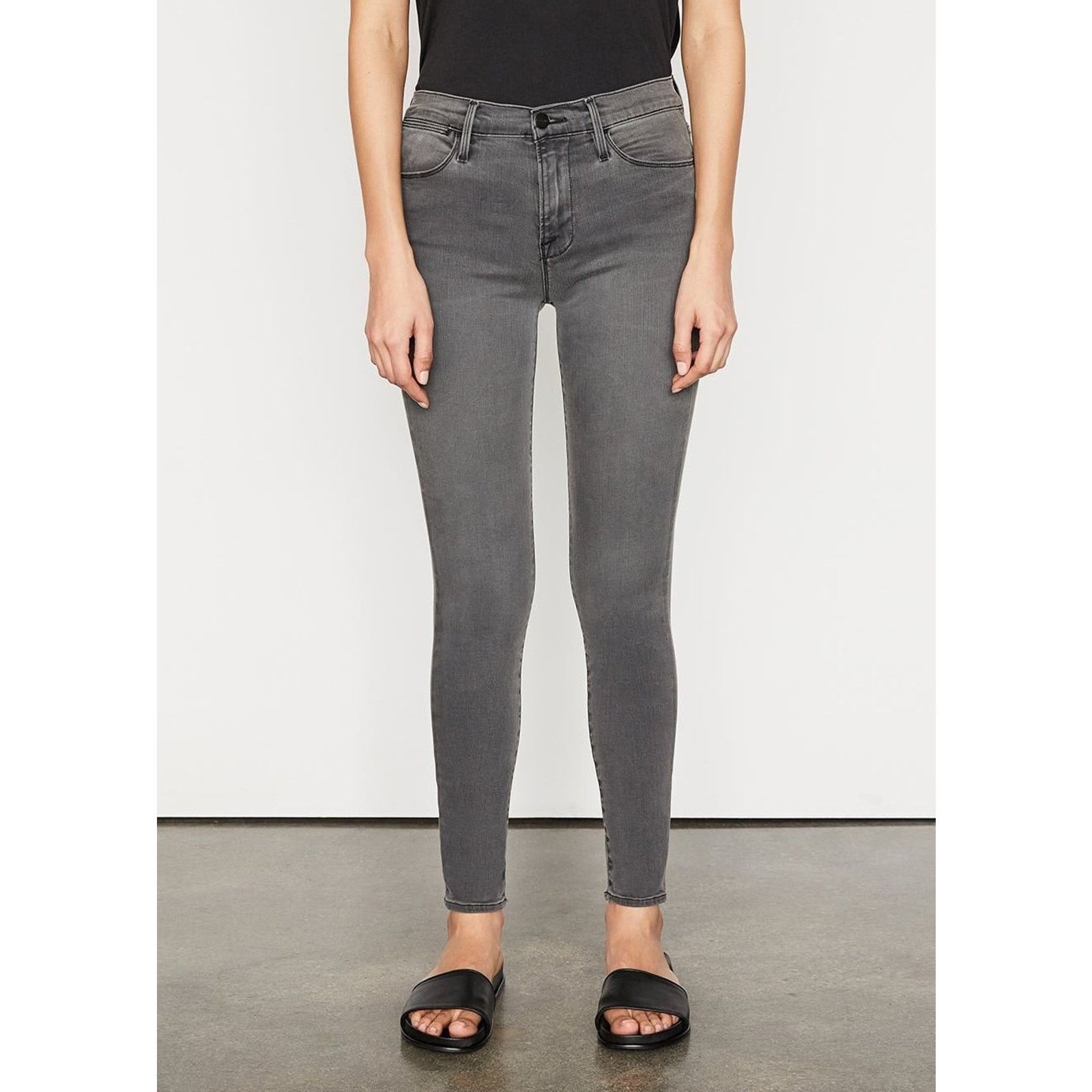 Frame A6 NWT FRAME DENIM Gray High Rise Skinny Jeans Size 24 $198 Size 24" / US 00 / IT 34 - 1 Thumbnail
