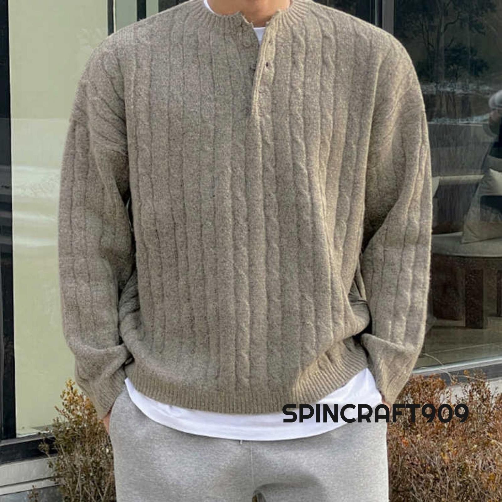 Gray Cable Knit Sweater