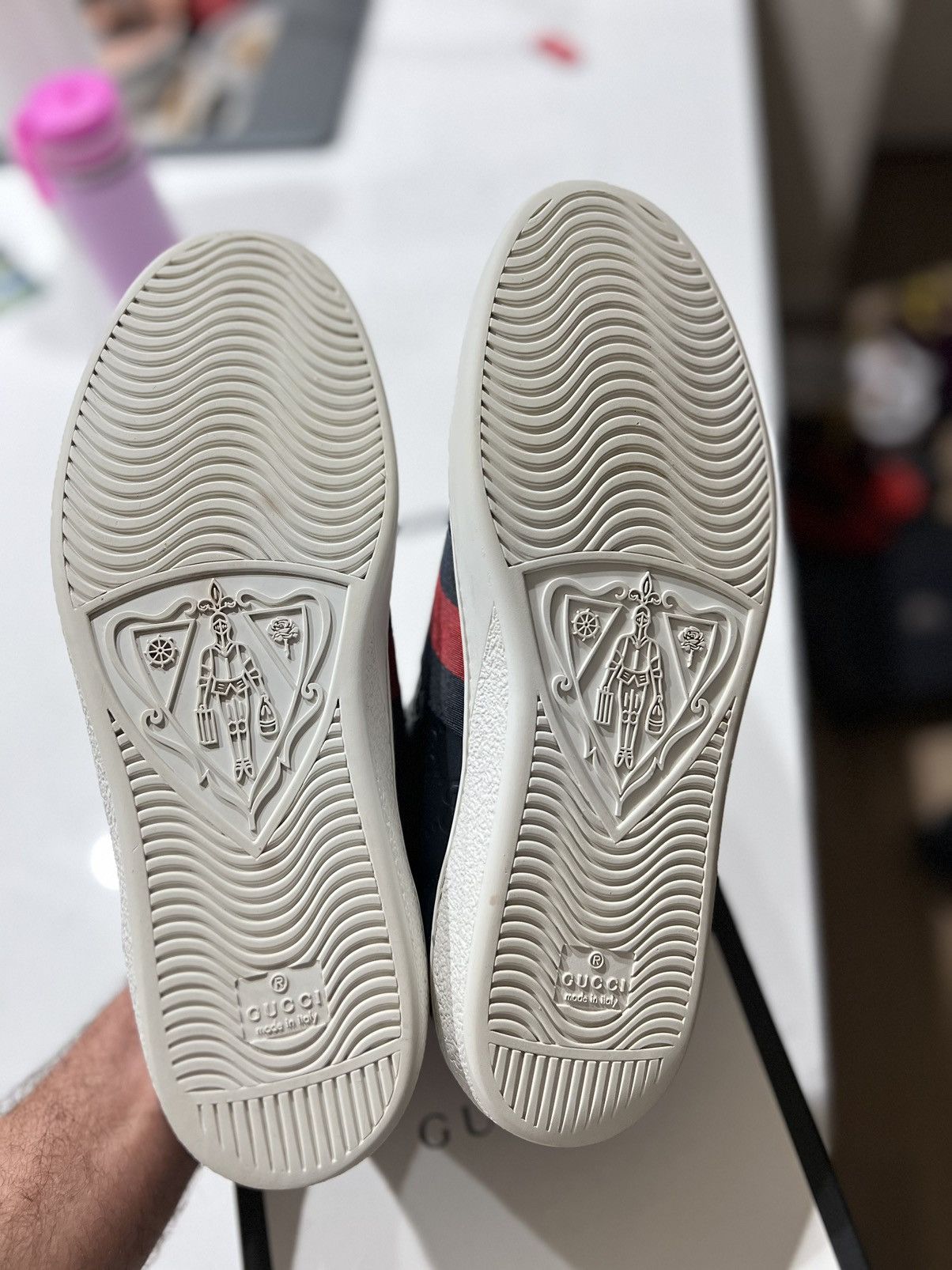 Gucci Gucci Ace Navy Monogram Size US 10.5 / EU 43-44 - 5 Thumbnail