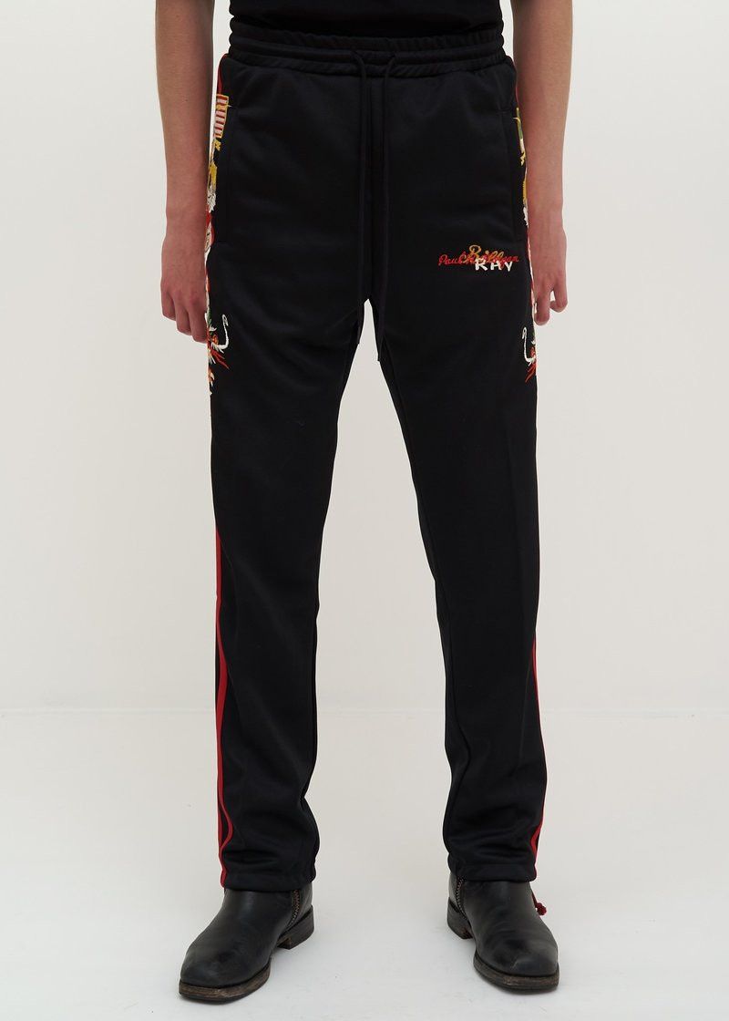 Doublet o1tko10426 Chaos-Embroidered Track-Pants in Black Size US 32 / EU 48 - 1 Thumbnail