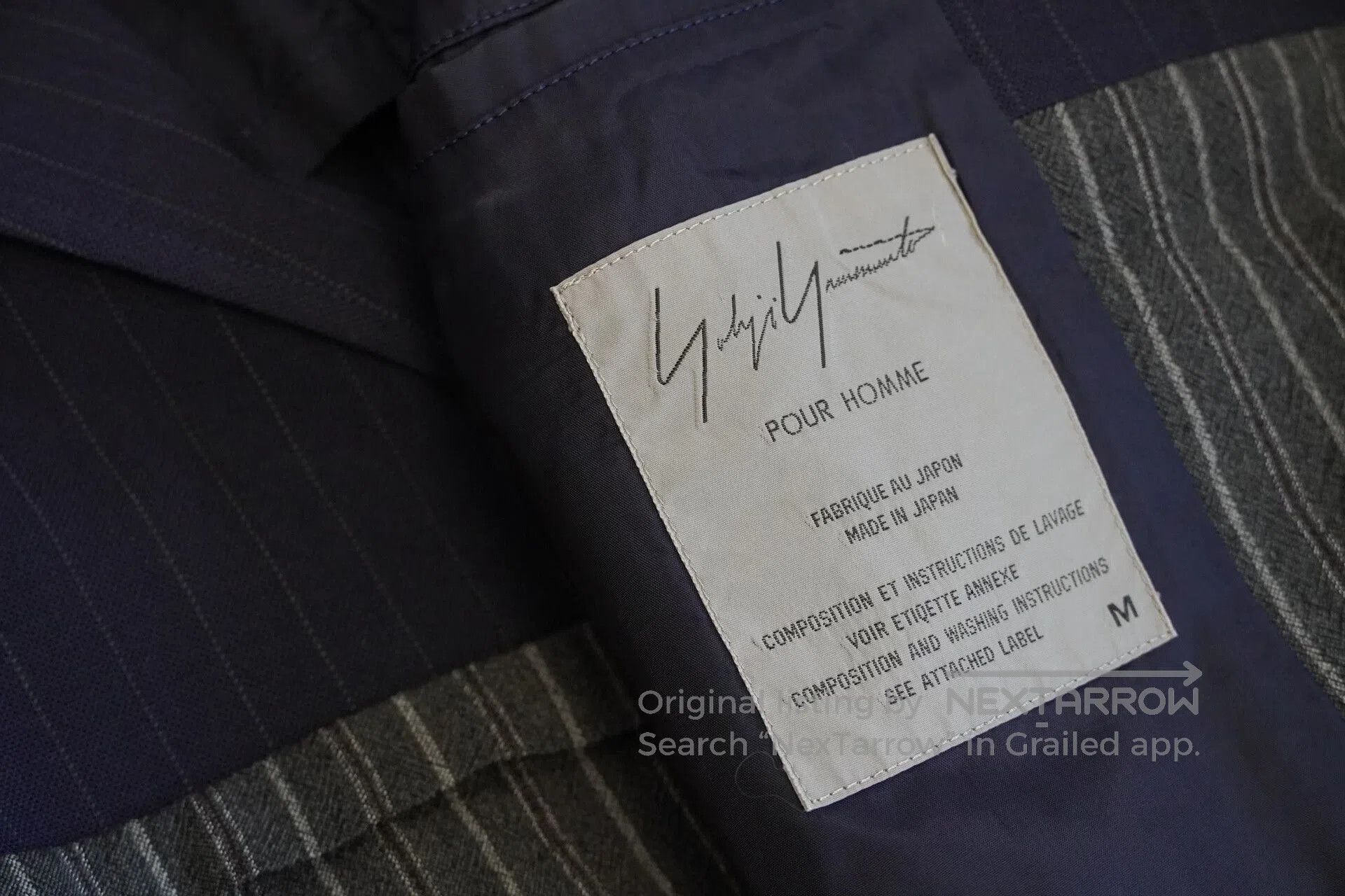 Yohji Yamamoto Yohji Yamamoto Striped Wool Jacket. Size US M / EU 48-50 / 2 - 5 Thumbnail