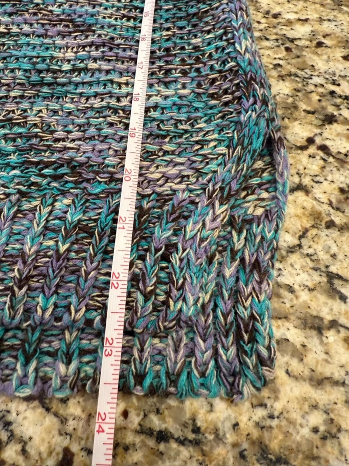 Eastland Easel chunky boho knit sweater lagenlook teal purple SZ M Size M / US 6-8 / IT 42-44 - 8 Thumbnail
