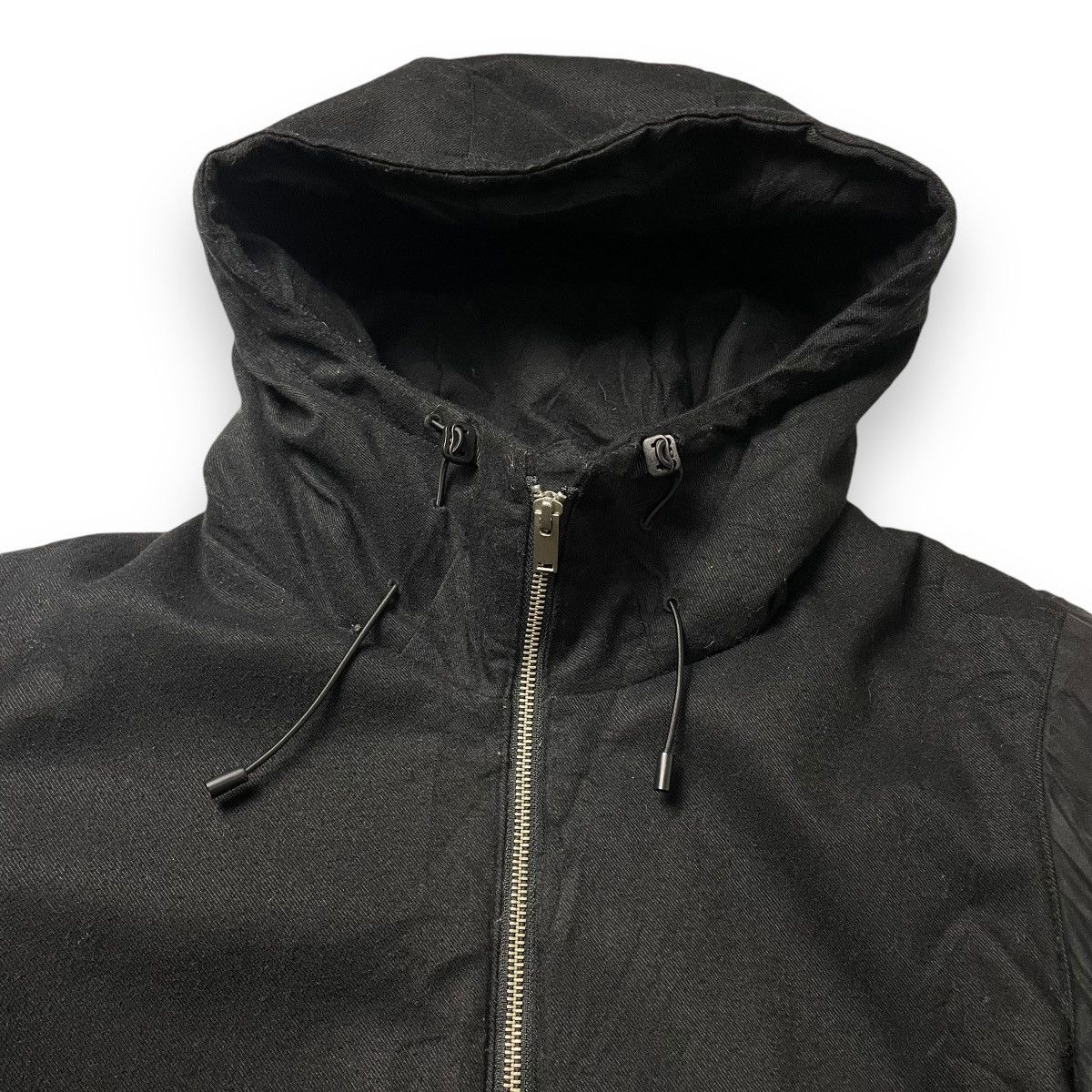 If Six Was Nine × Takeo Kikuchi × Yasuyuki Ishii 🇯🇵 TAKEO KIKUCHI TWO TONES WOOL + SUEDE LEATHER HOODIE JACKET Size US XL / EU 56 / 4 - 5 Thumbnail