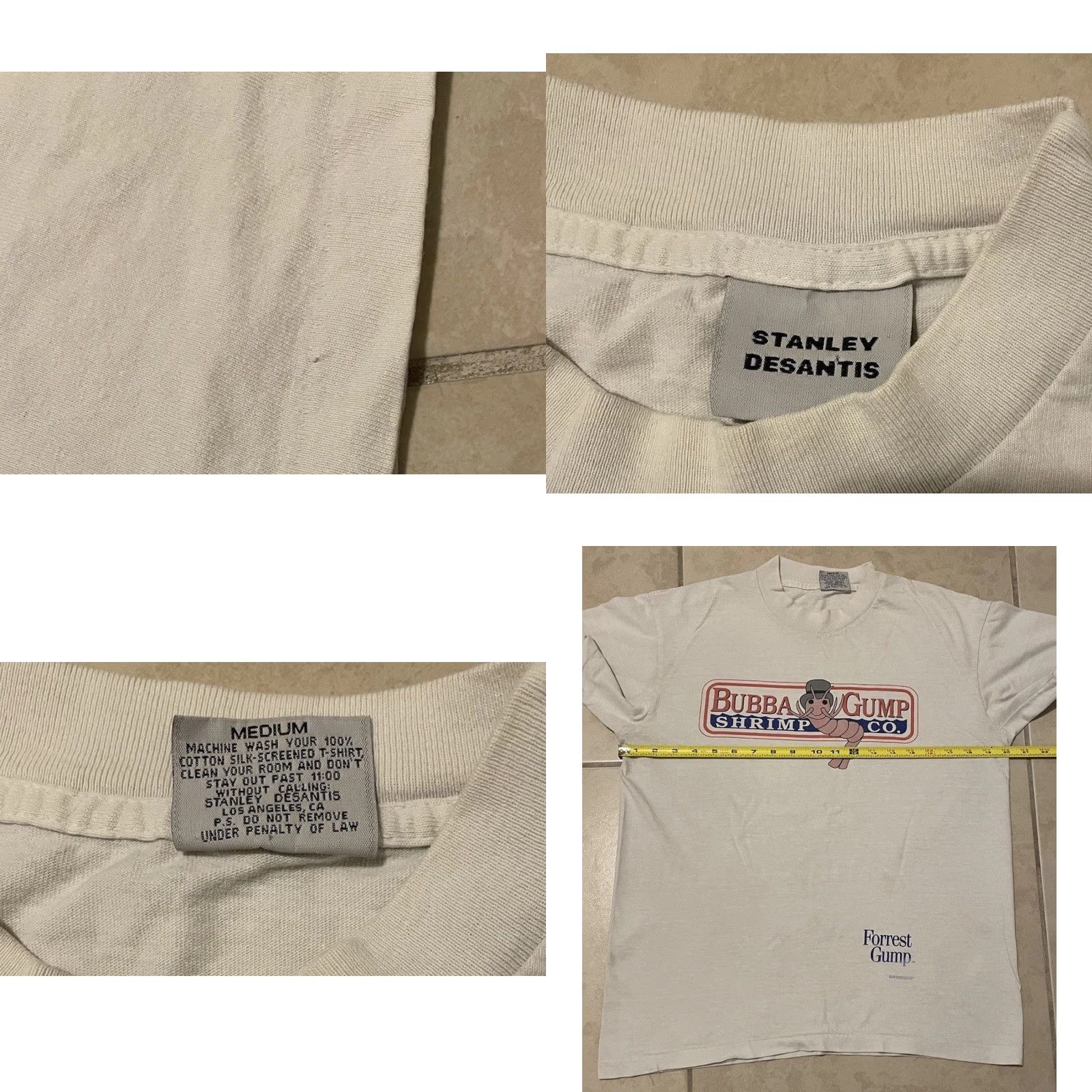 Vintage Vtg 90s Forrest Gump Stanley Desantis Shirt S Gray 90s Grunge Vintage Movie Promo Funny Bubba Gump Shrimp Short Sleeve Tee Mens Size US S / EU 44-46 / 1 - 10 Thumbnail