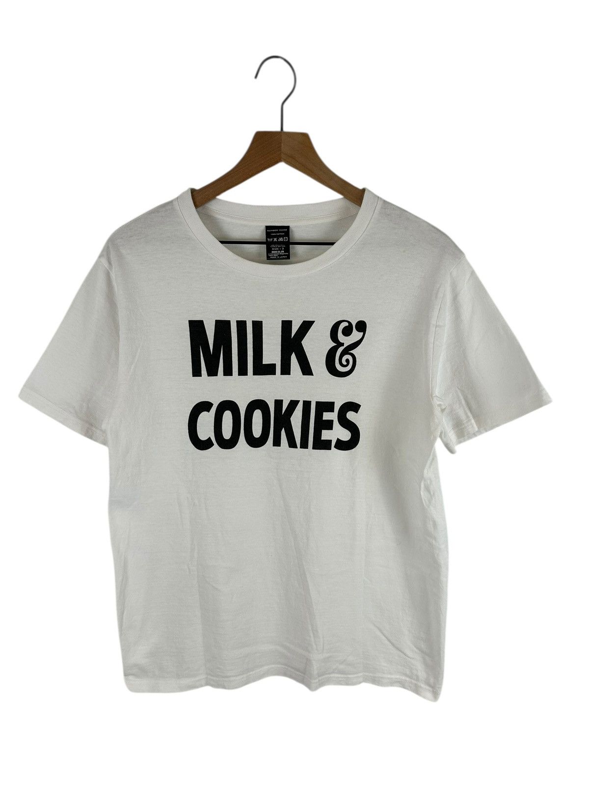Number (N)ine Number Nine Milk & Cookies Print T-Shirt | Grailed