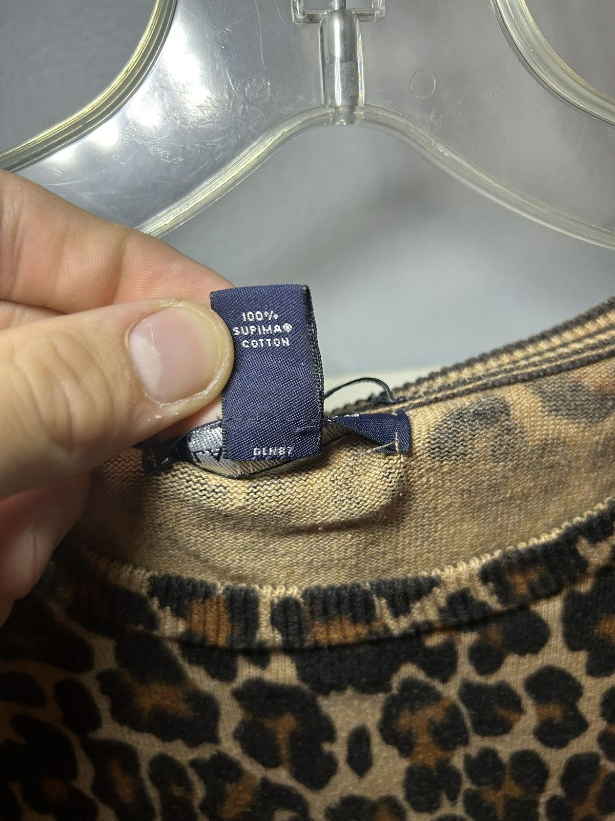 Lands' End Lands End fitted ribbed knit leopard shirt Size XL / US 12-14 / IT 48-50 - 4 Thumbnail