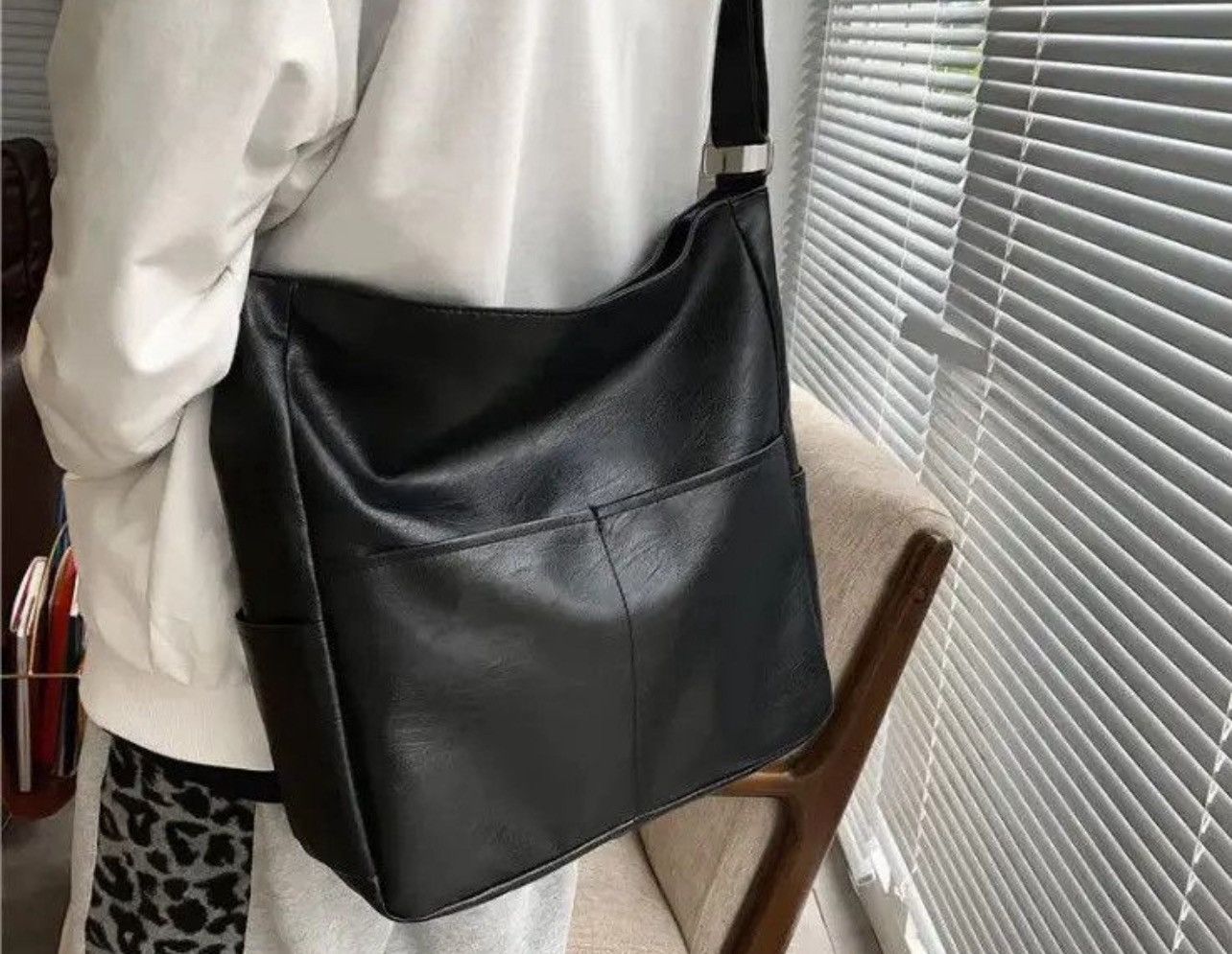 Leather PU Leather Crossbody Bag Black Candy Size ONE SIZE - 2 Thumbnail