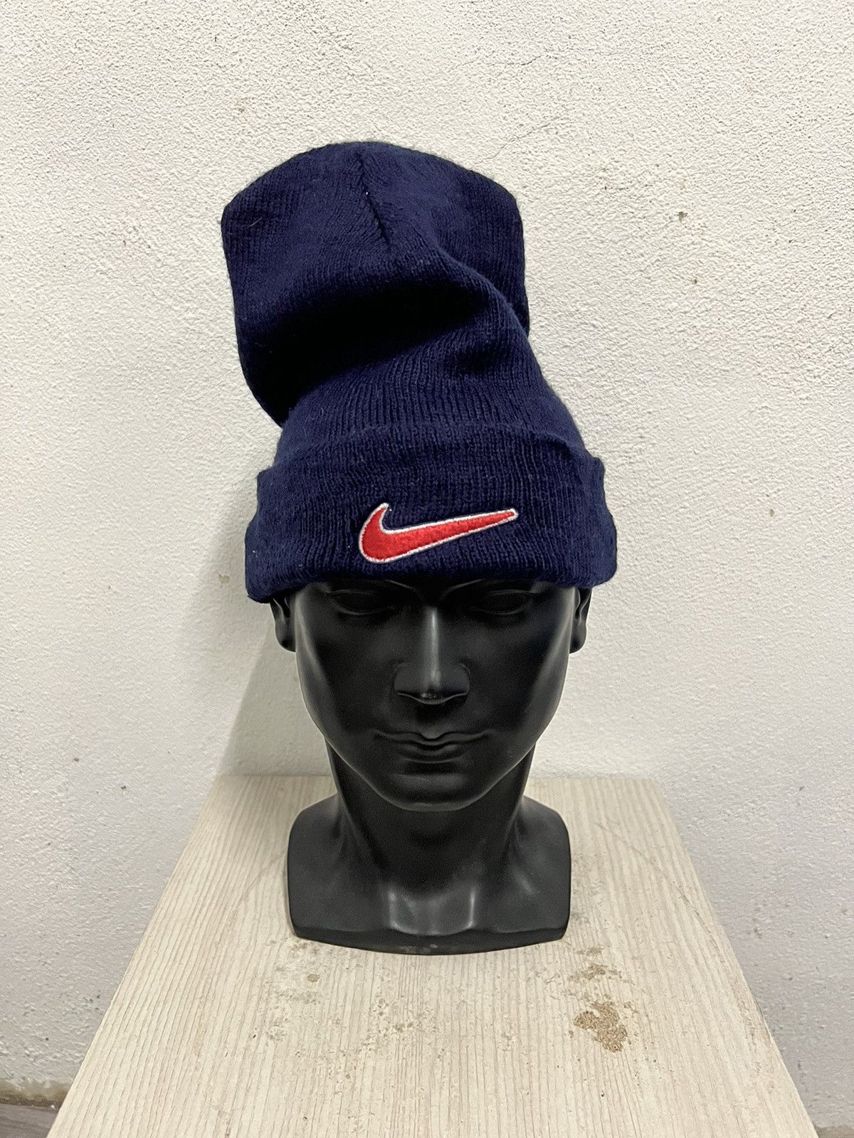 Nike Vintage Nike Swoosh Beanie Hat Size ONE SIZE - 2 Thumbnail