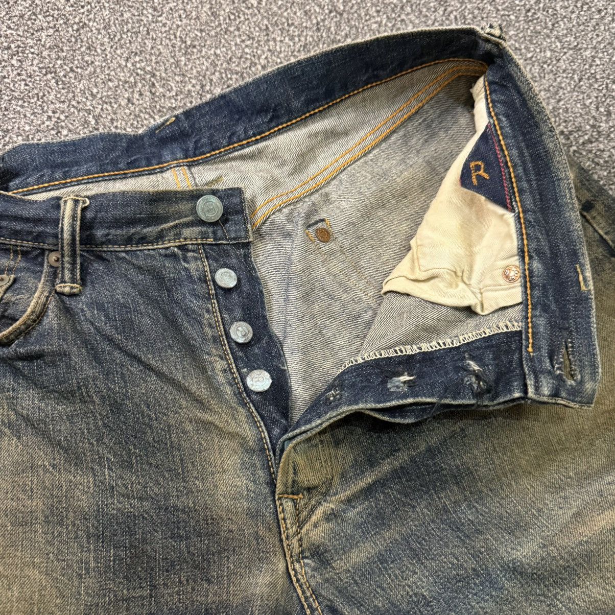 45rpm Vintage Rare Selvedge 45Rpm Indigo Dirty Wash Denim Size US 34 / EU 50 - 12 Thumbnail