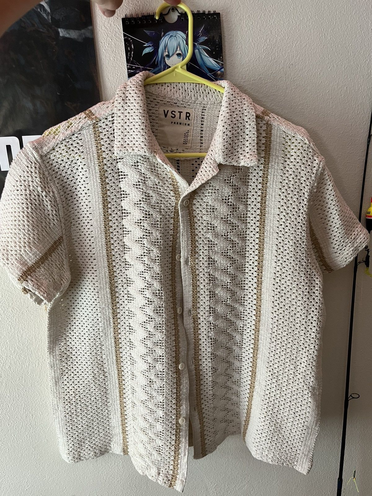 VSTR VSTR knit top button up white beige brown Size US L / EU 52-54 / 3 - 2 Thumbnail