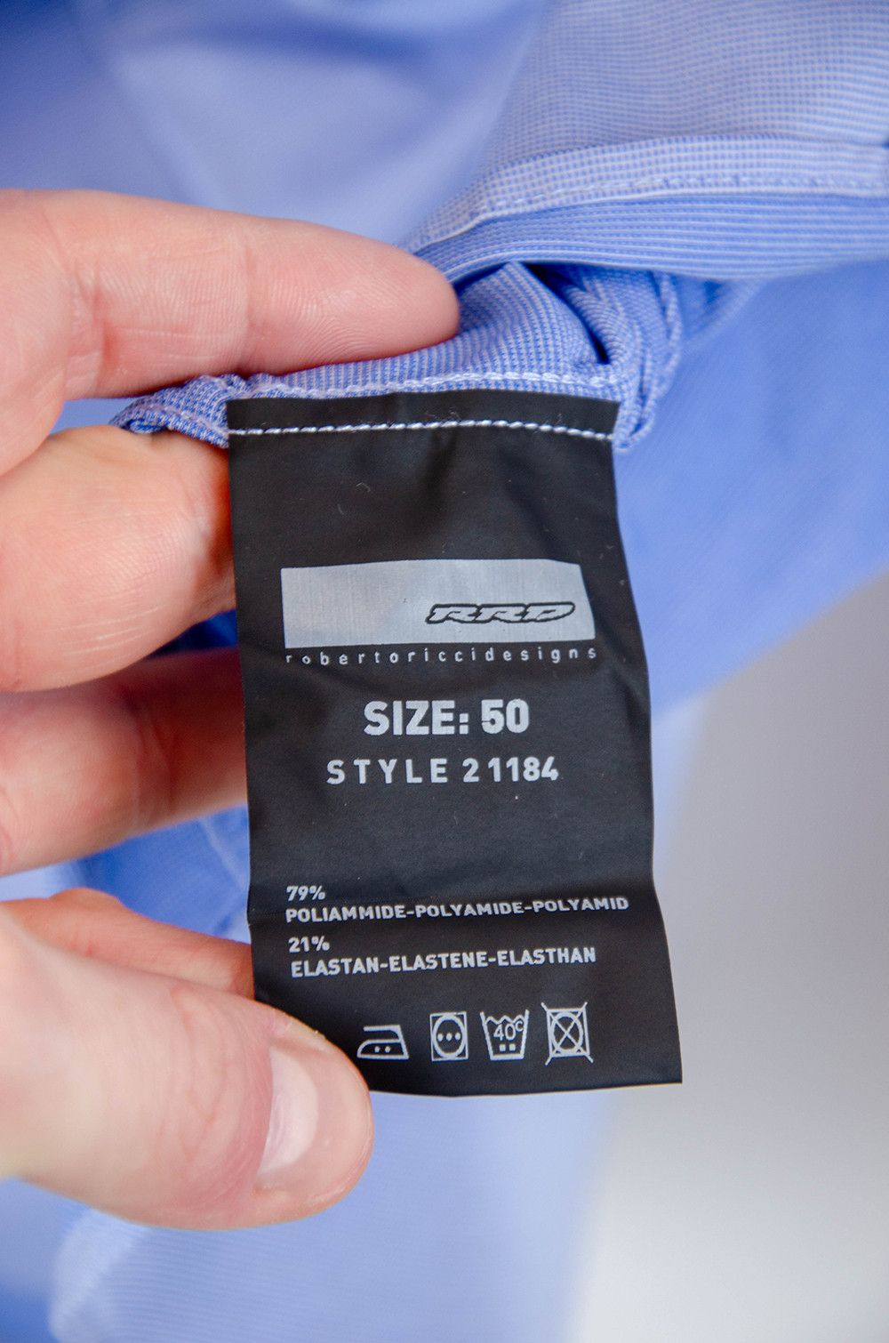 RRD RRD Tech Shirt Blue Slim Fit – Size IT50 Size 40R - 9 Thumbnail