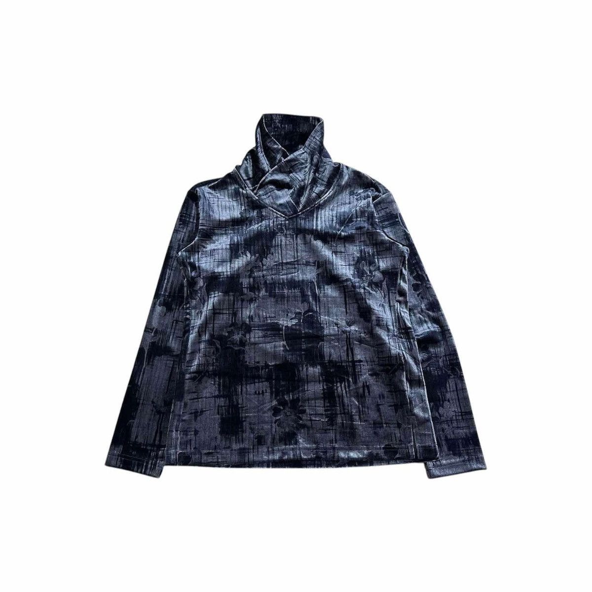 If Six Was Nine × Japanese Brand × Nicole Club 🔥Sick Y2K Hideaways Nicole Roll Neck Velvet Sweatshirt Size US L / EU 52-54 / 3 - 1 Thumbnail