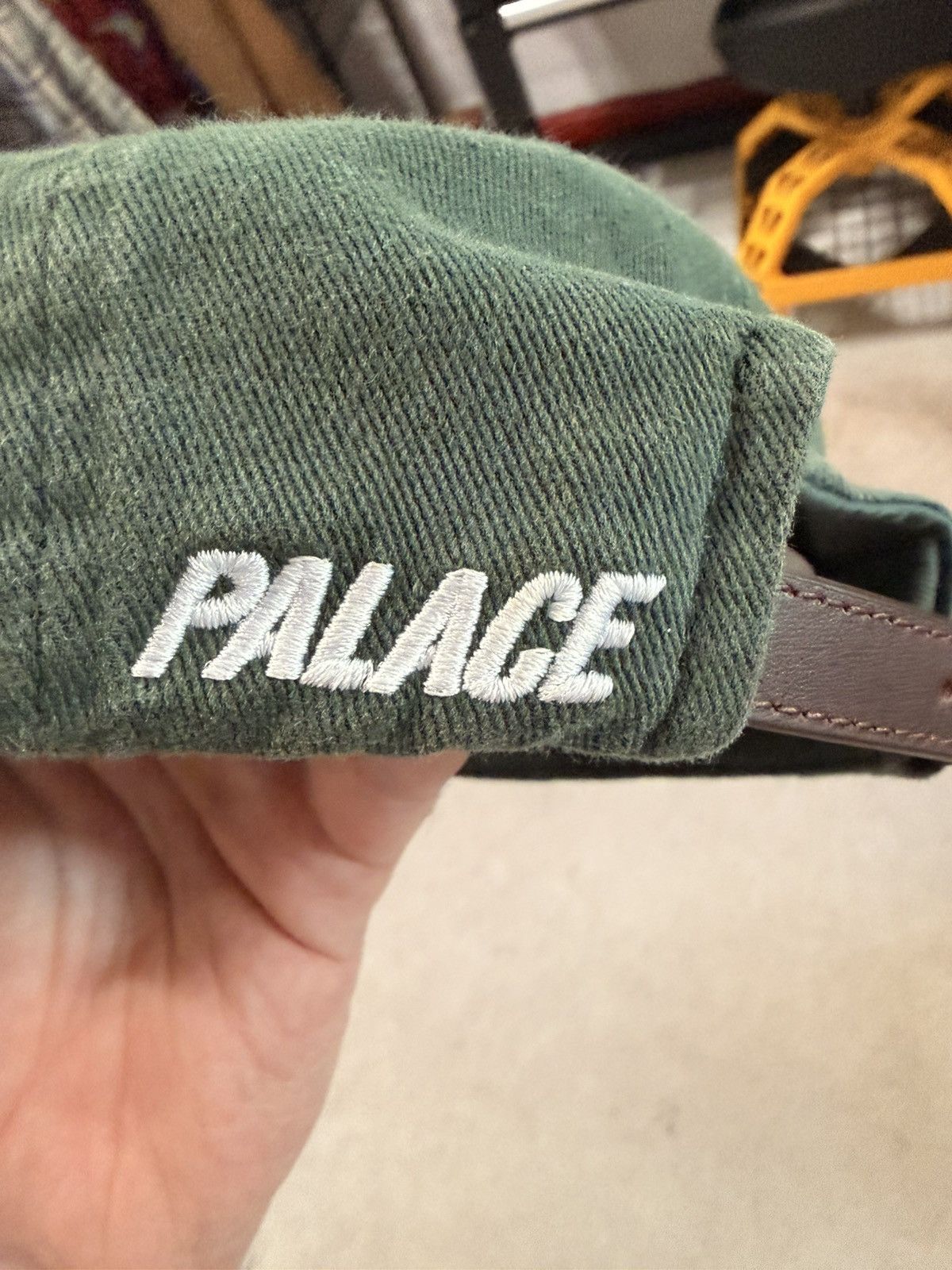 Palace Palace Washed Twill P 6-Panel Hat Dark Forest Green 🍃 Size ONE SIZE - 4 Thumbnail