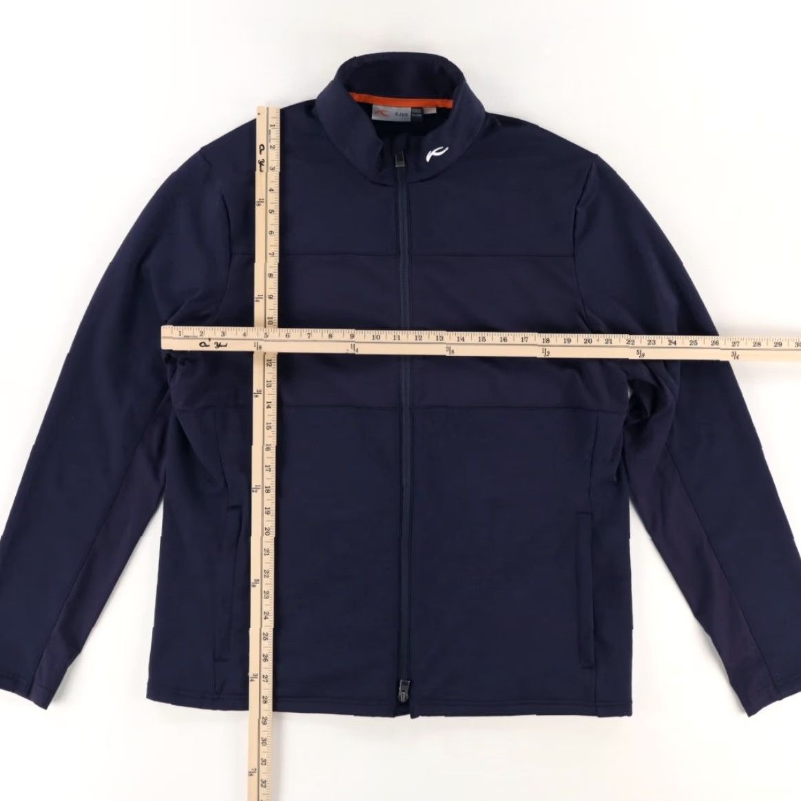 KJUS Kjus Golf Waffle Midlayer Jacket Navy Men's 2XL Shirt Slim jacket 2XL Navy Golf Waffle Midlayer Mens Size US XXL / EU 58 / 5 - 3 Thumbnail