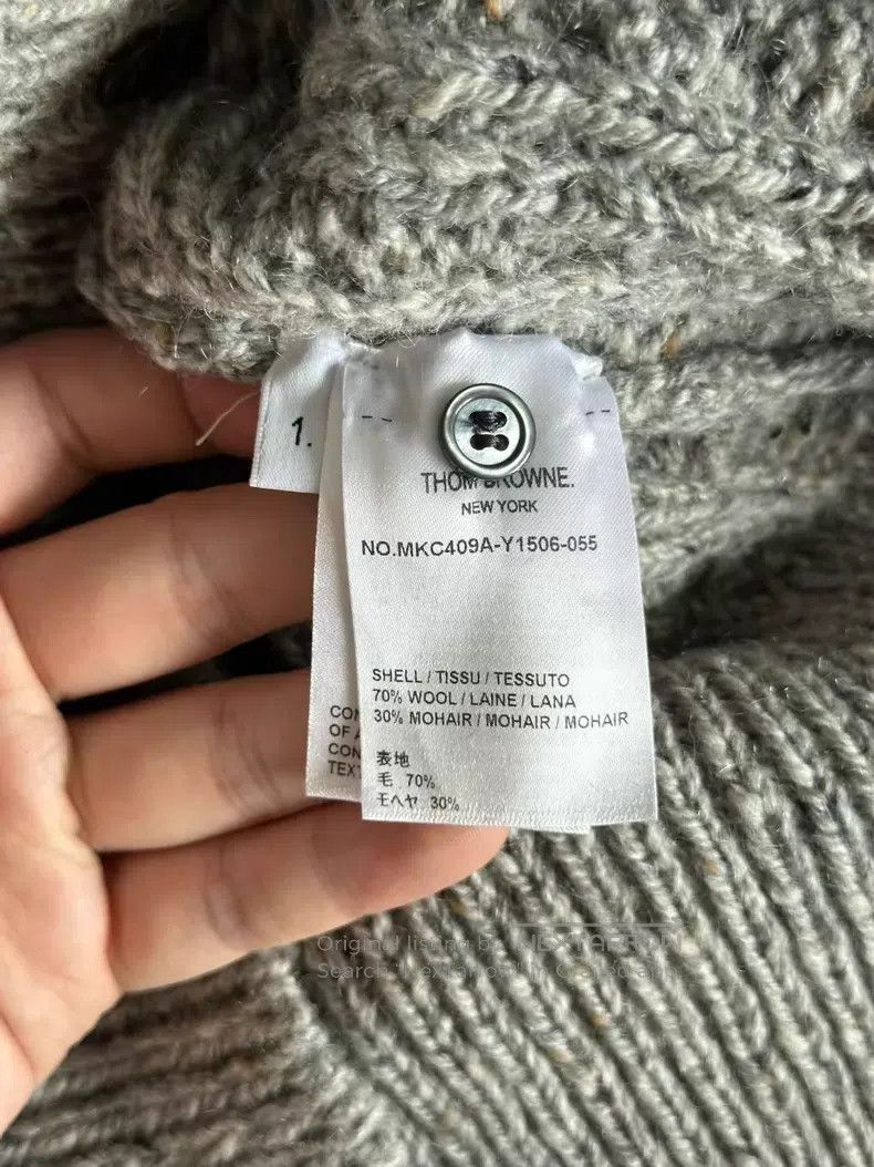 Thom Browne Thom Browne Gray wool cardigan Size US S / EU 44-46 / 1 - 4 Thumbnail