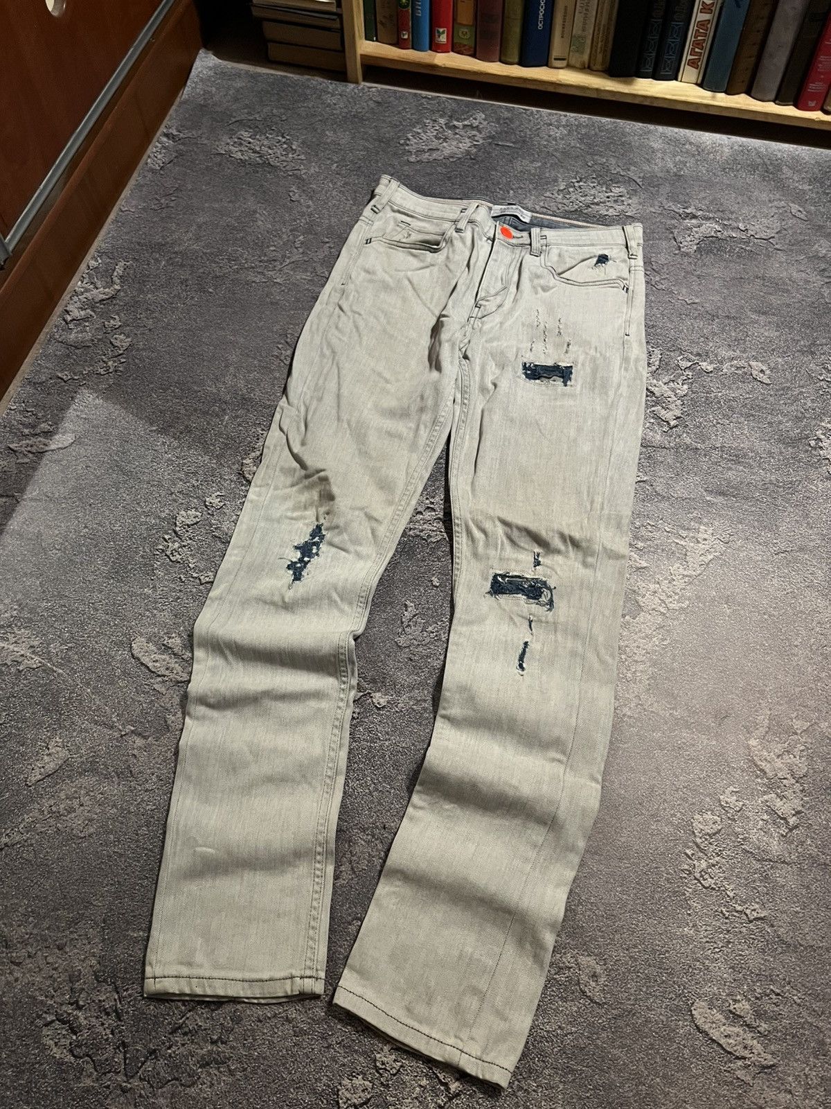 Japanese Brand Y2K Number Nine Style White Skinny / Glamour Vintage Jeans Size US 30 / EU 46 - 1 Thumbnail