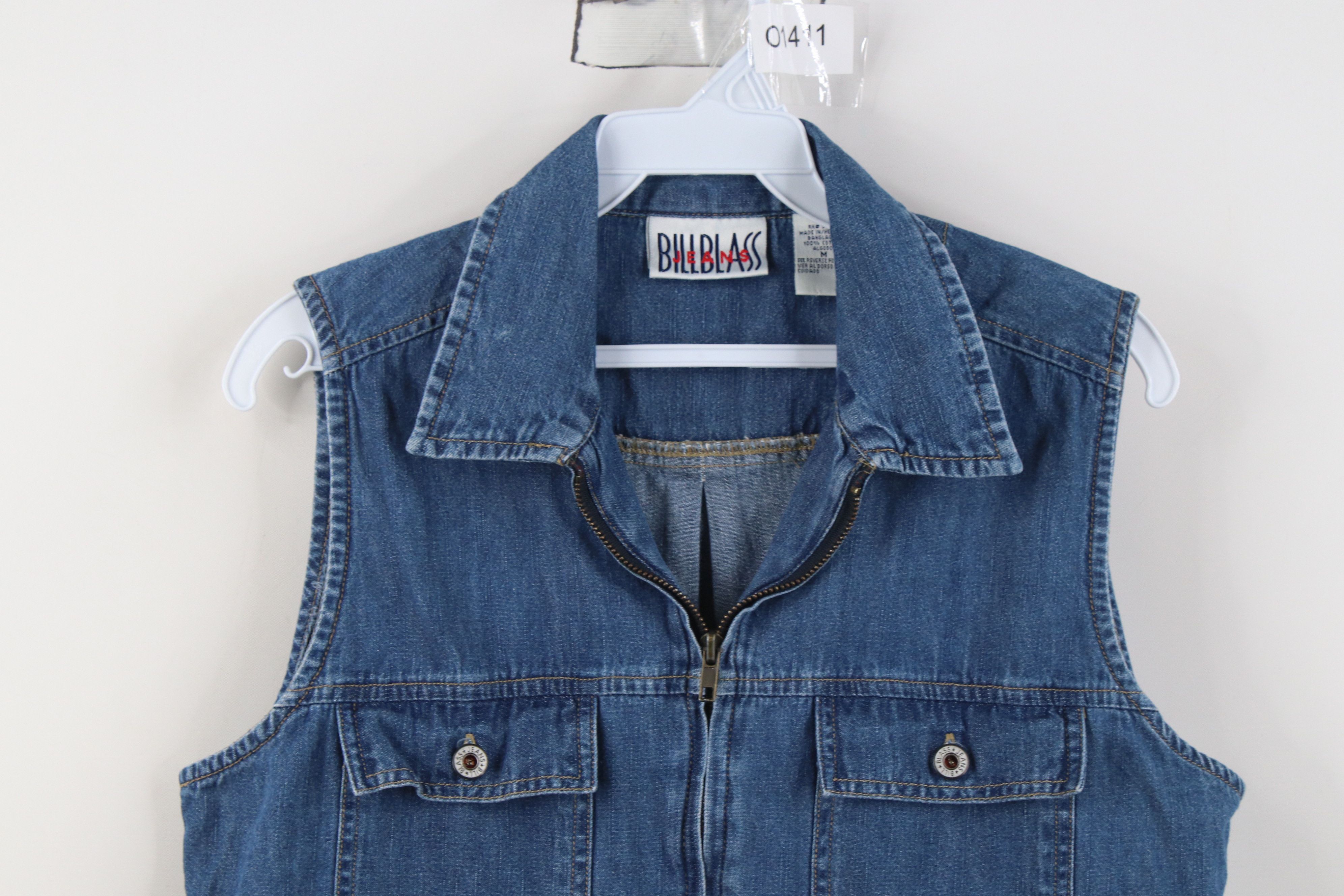Vintage Vintage 90s Babydoll Full Zip Denim Jean Vest Jacket Size M / US 6-8 / IT 42-44 - 2 Thumbnail