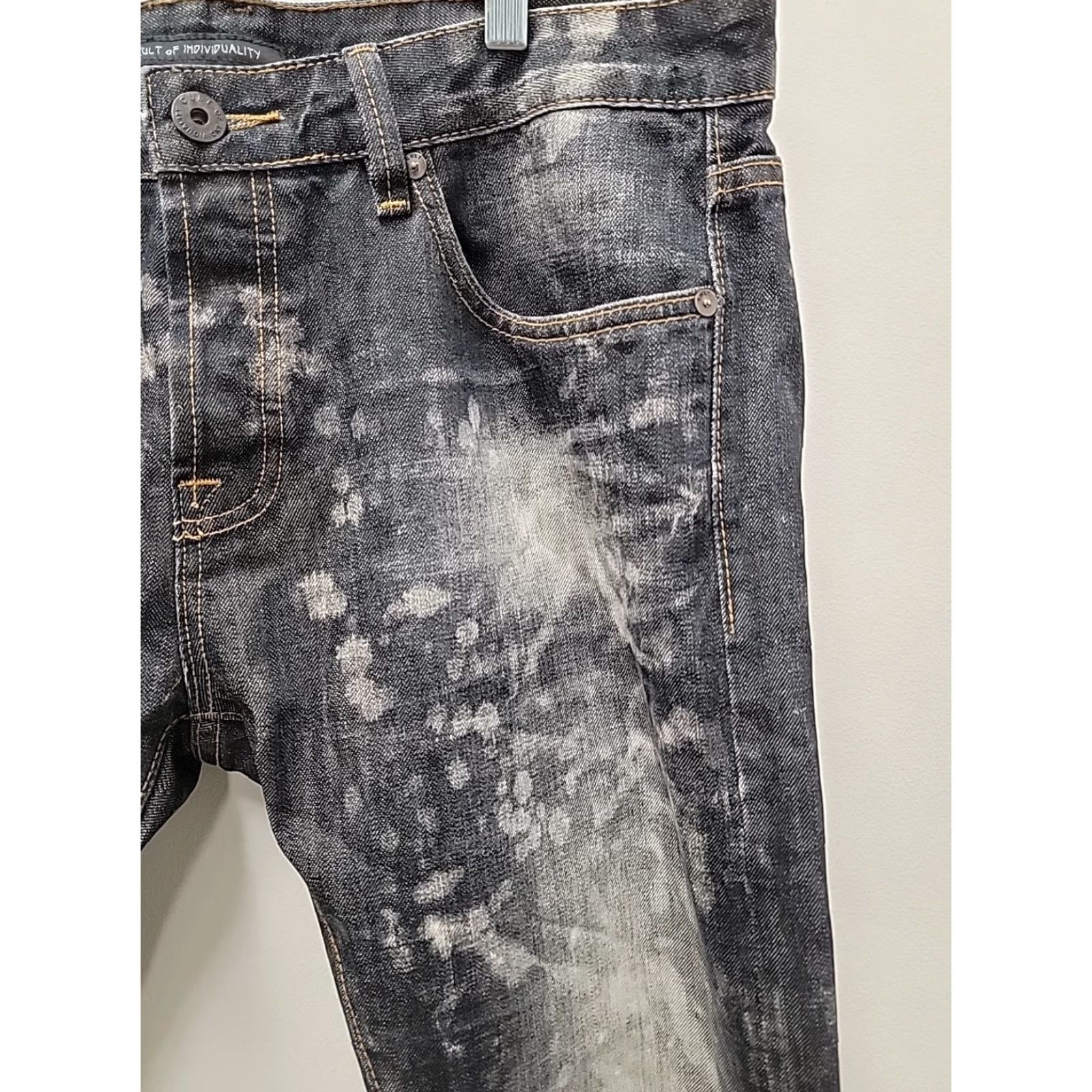 Cult Of Individuality Cult of Individuality Jeans Straight Mens size 36x34 Button Fly Selvedge Denim 5-Pocket Cassic Vintage? Size US 36 / EU 52 - 5 Thumbnail