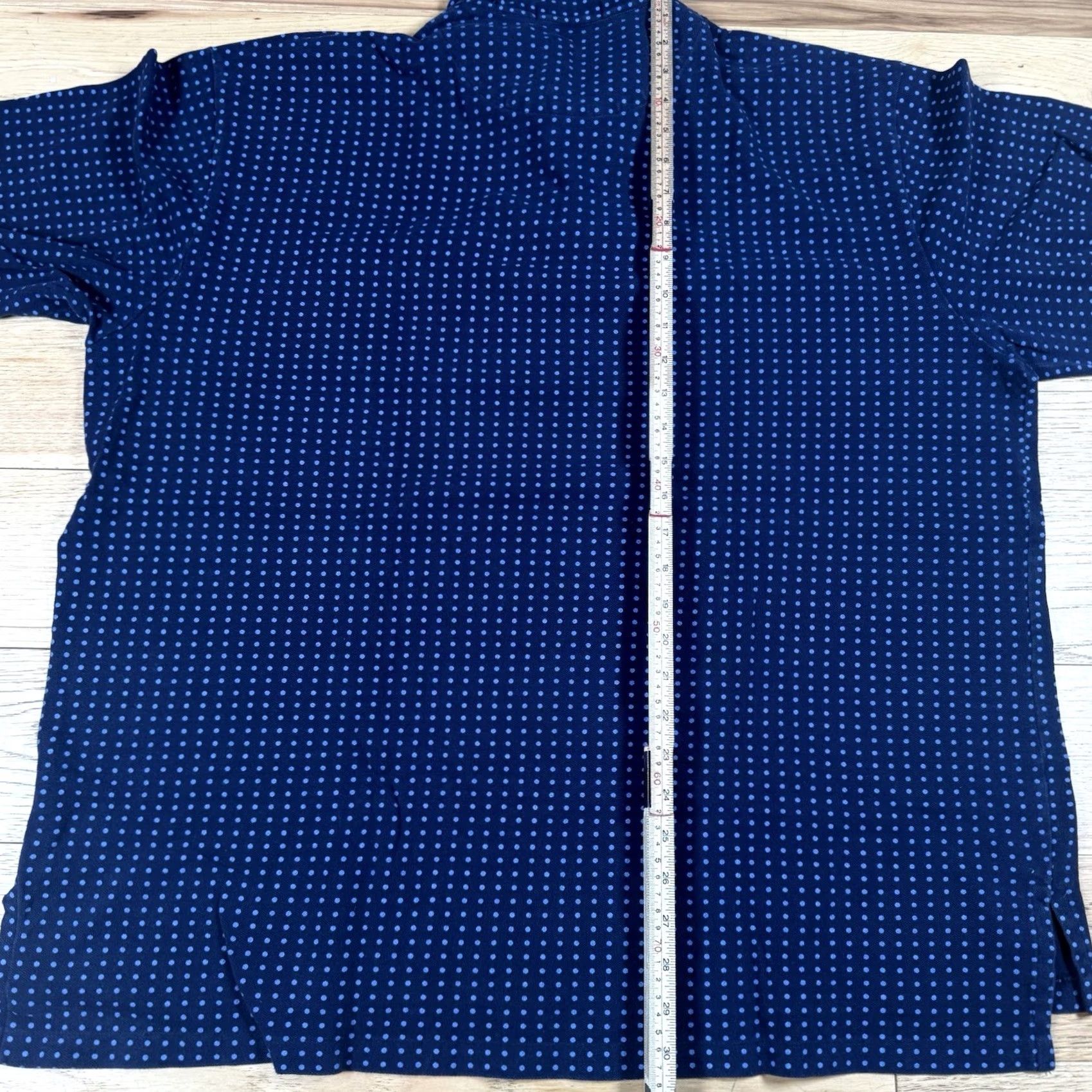 Polo Ralph Lauren VINTAGE Polo Ralph Lauren Polo Shirt Mens Big 2X Big & Tall Blue Polka Dot AOP Short Sleeve USA Rugby Size US XXL / EU 58 / 5 - 7 Thumbnail
