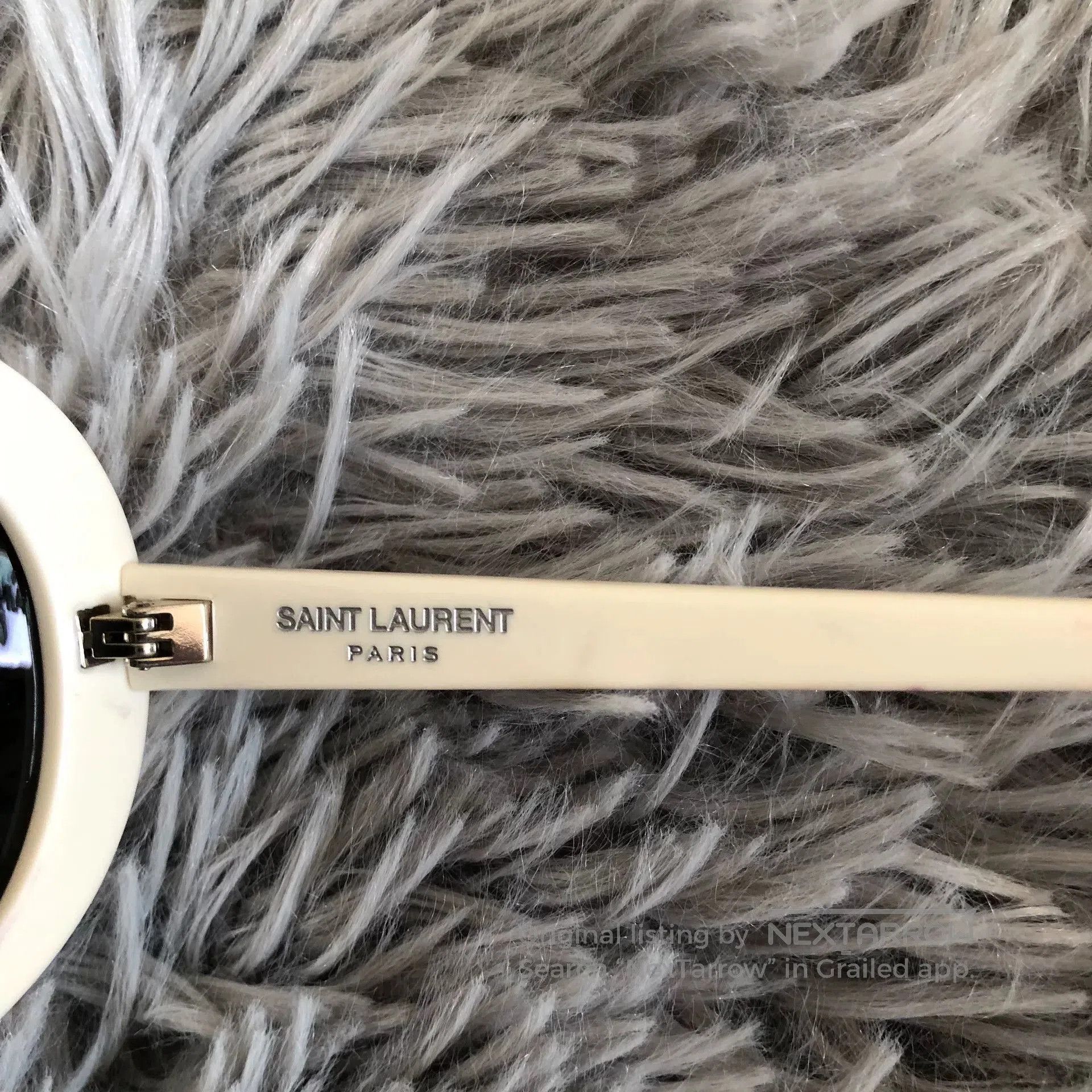 Saint Laurent Paris Saint Laurent SL98 16SS Ivory Sunglasses. Size ONE SIZE - 3 Thumbnail