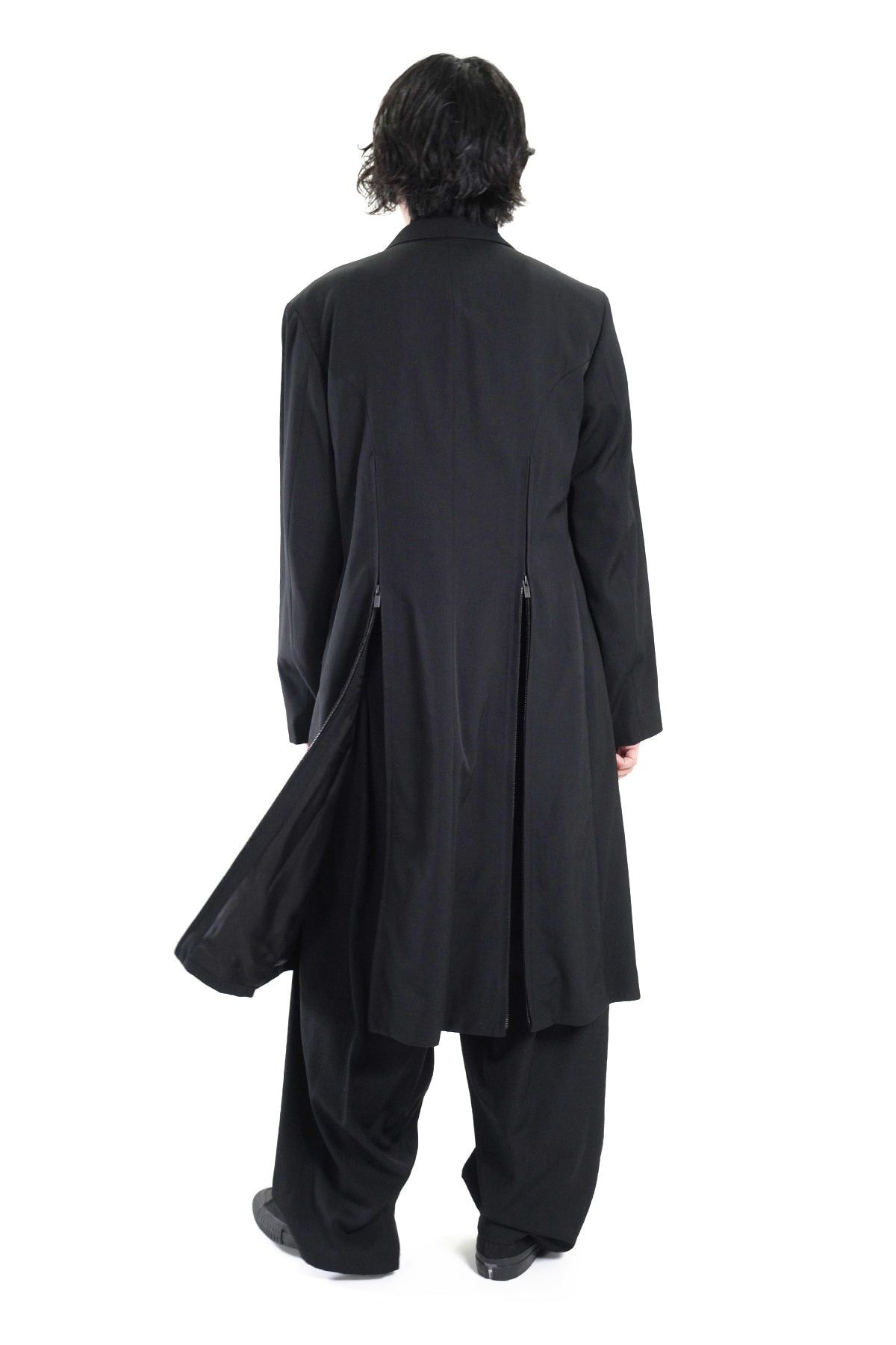 Yohji Yamamoto Yohji Yamamoto Pour Homme WOOL 3BUTTONS ZIP LONG COAT Jacket Size US S / EU 44-46 / 1 - 7 Thumbnail