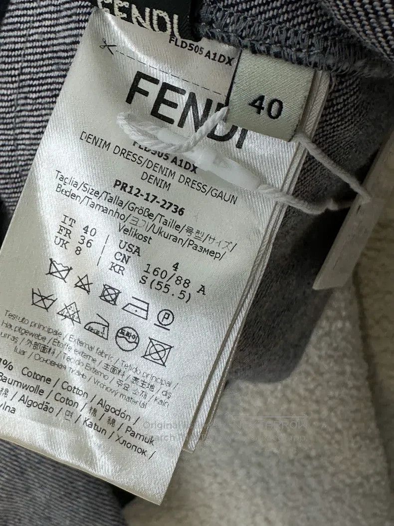 Fendi Fendi Embroidered pearl butterfly denim sleeveless dress Size XS / US 0-2 / IT 36-38 - 5 Thumbnail