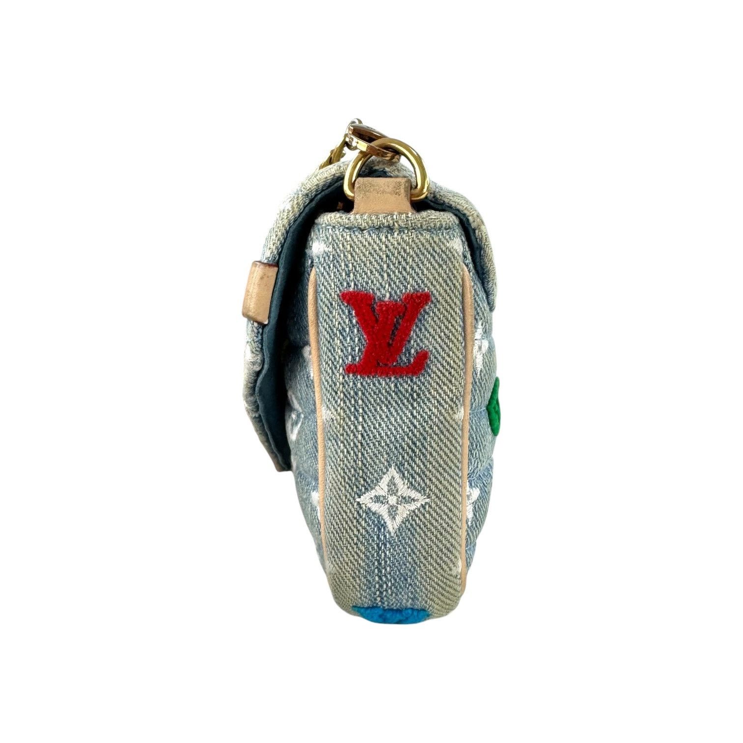 Louis Vuitton Louis Vuitton Monogram Denim New Wave Chain Pochette Size ONE SIZE - 5 Thumbnail