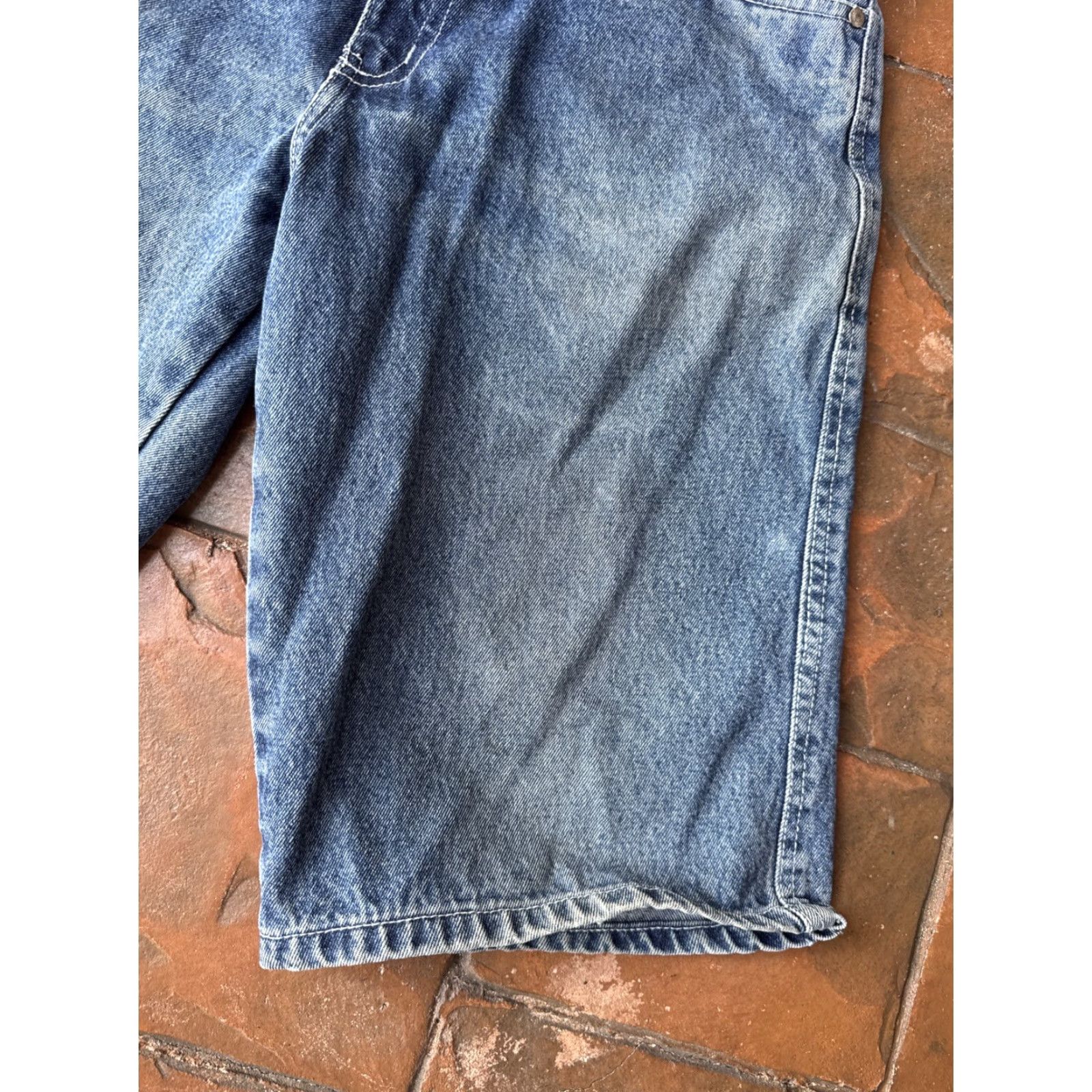 Vintage VINTAGE Kenneth David Baggy Jean Shorts 32x13 Men Jeans Denim Blue Grunge 90s Baggy Shorts Size US 32 / EU 48 - 7 Thumbnail