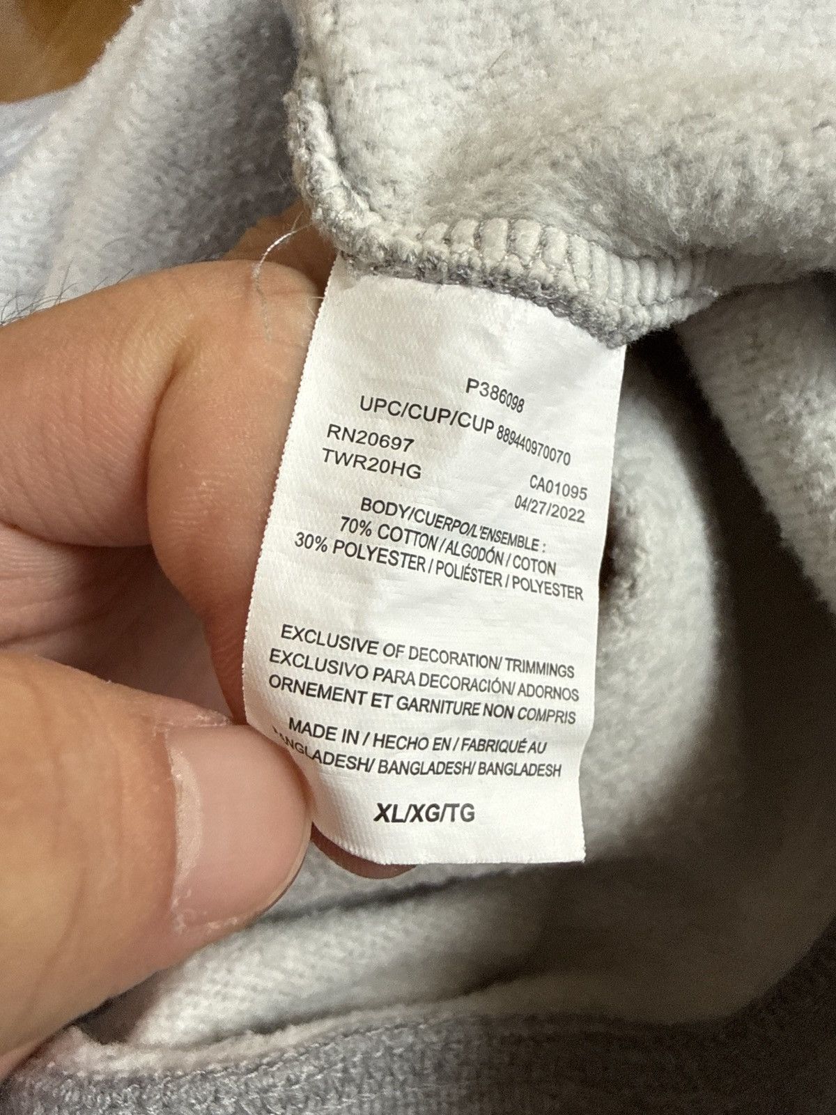 Dickies Dickies Heather Gray Hoodie Size US XL / EU 56 / 4 - 4 Thumbnail